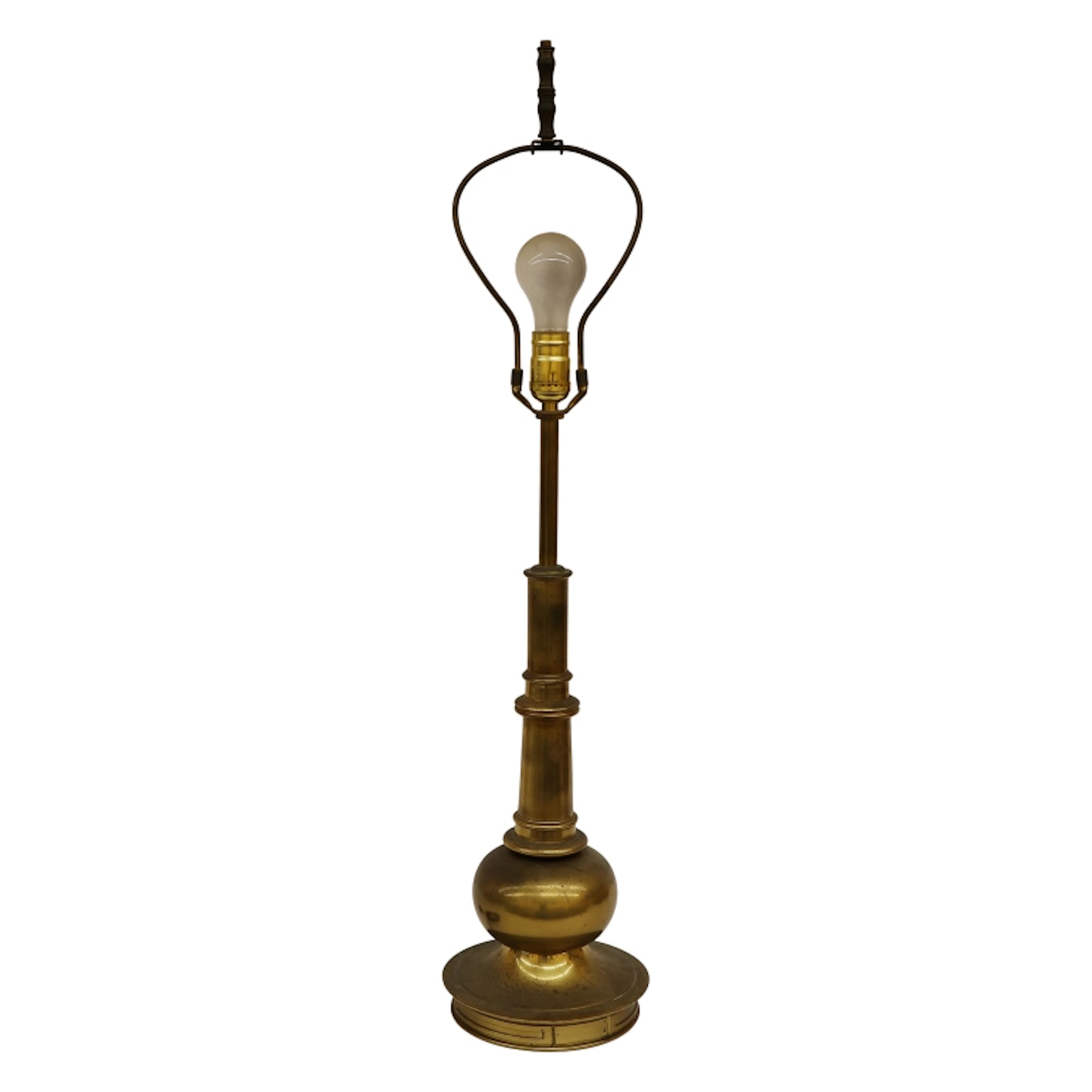 Stiffel Hollywood Regency Brass Bulbous Lamp