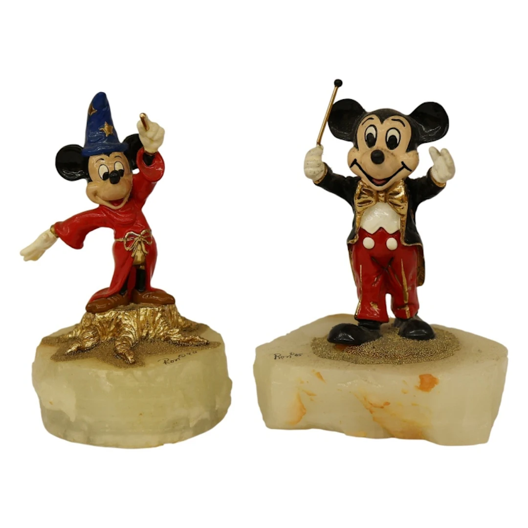 Pair of Ron Lee Disney Mickey Mouse Figurines