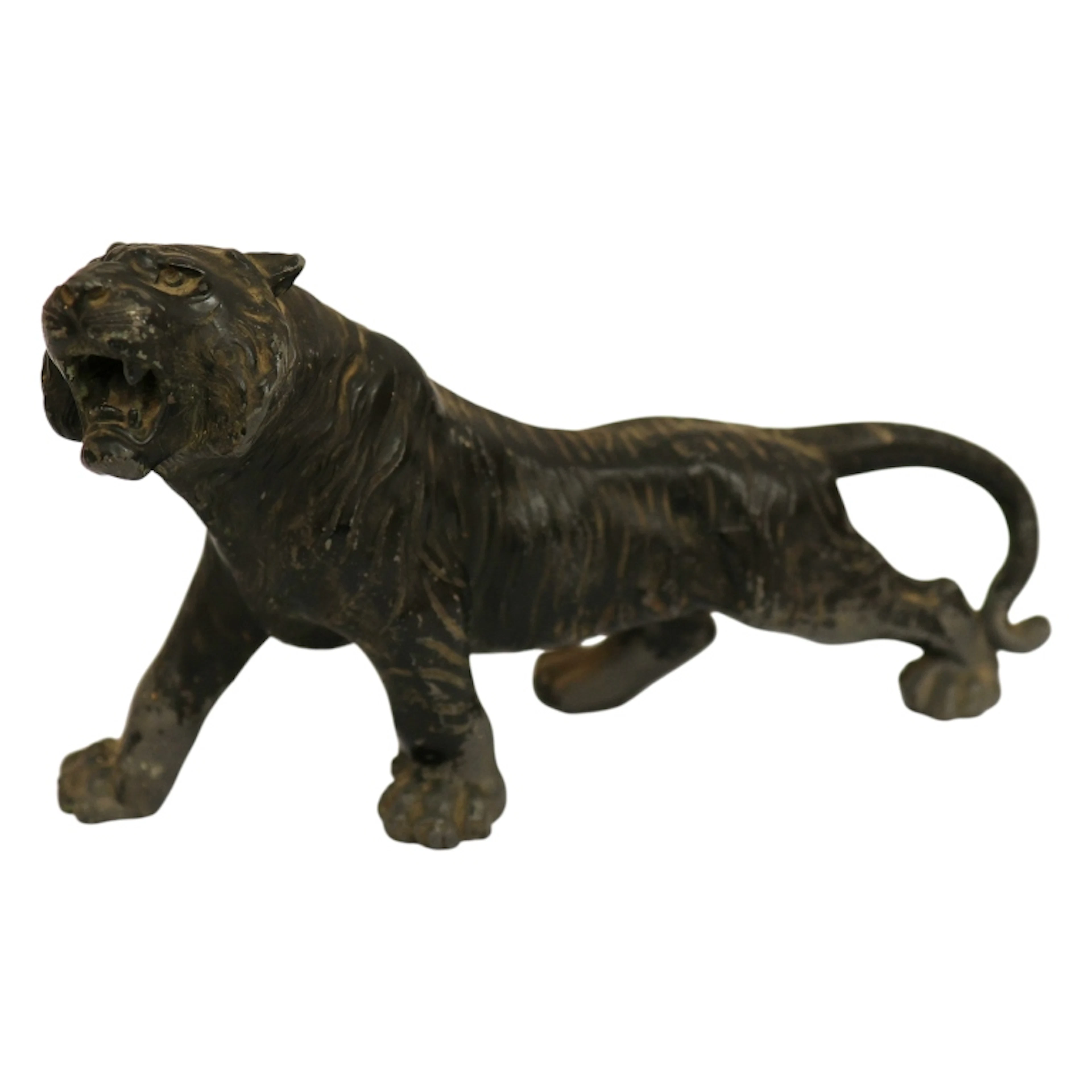 Bronzed Metal Art Deco Tiger Sculpture