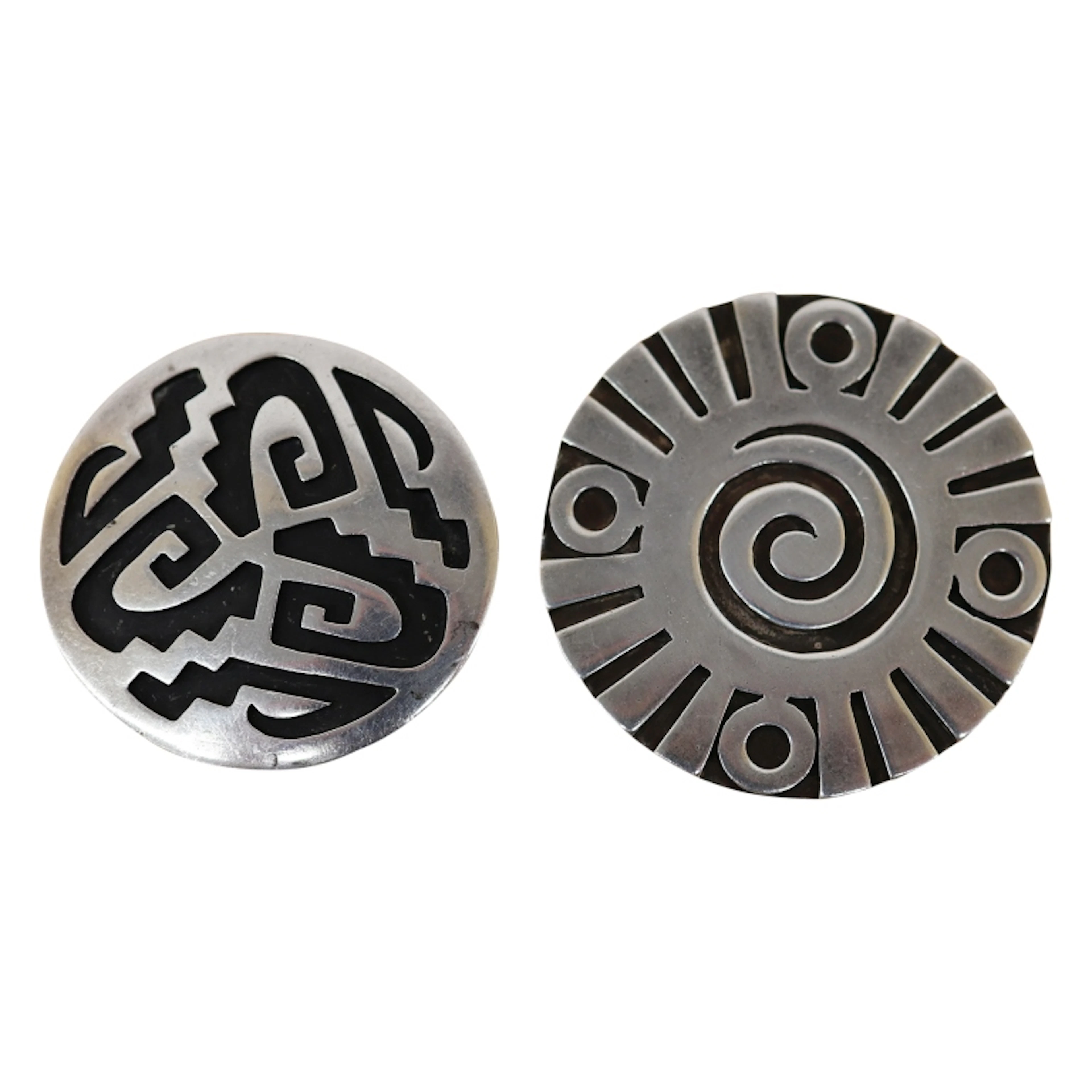 Sterling Taxco Mexico Brooch Two Piece Pendant Lot