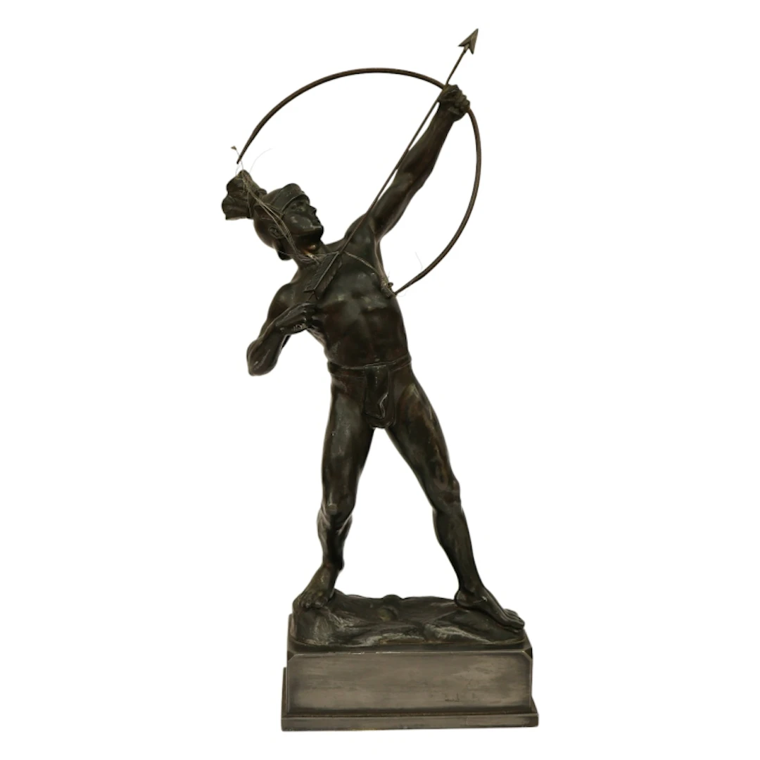 Bronze Warrior Archer Sculpture