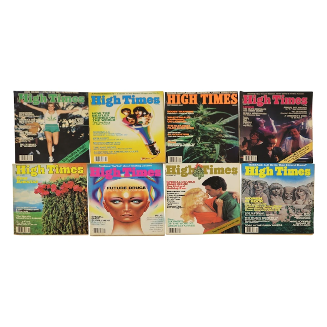 1970s-1980s High Times Counterculture Magazines