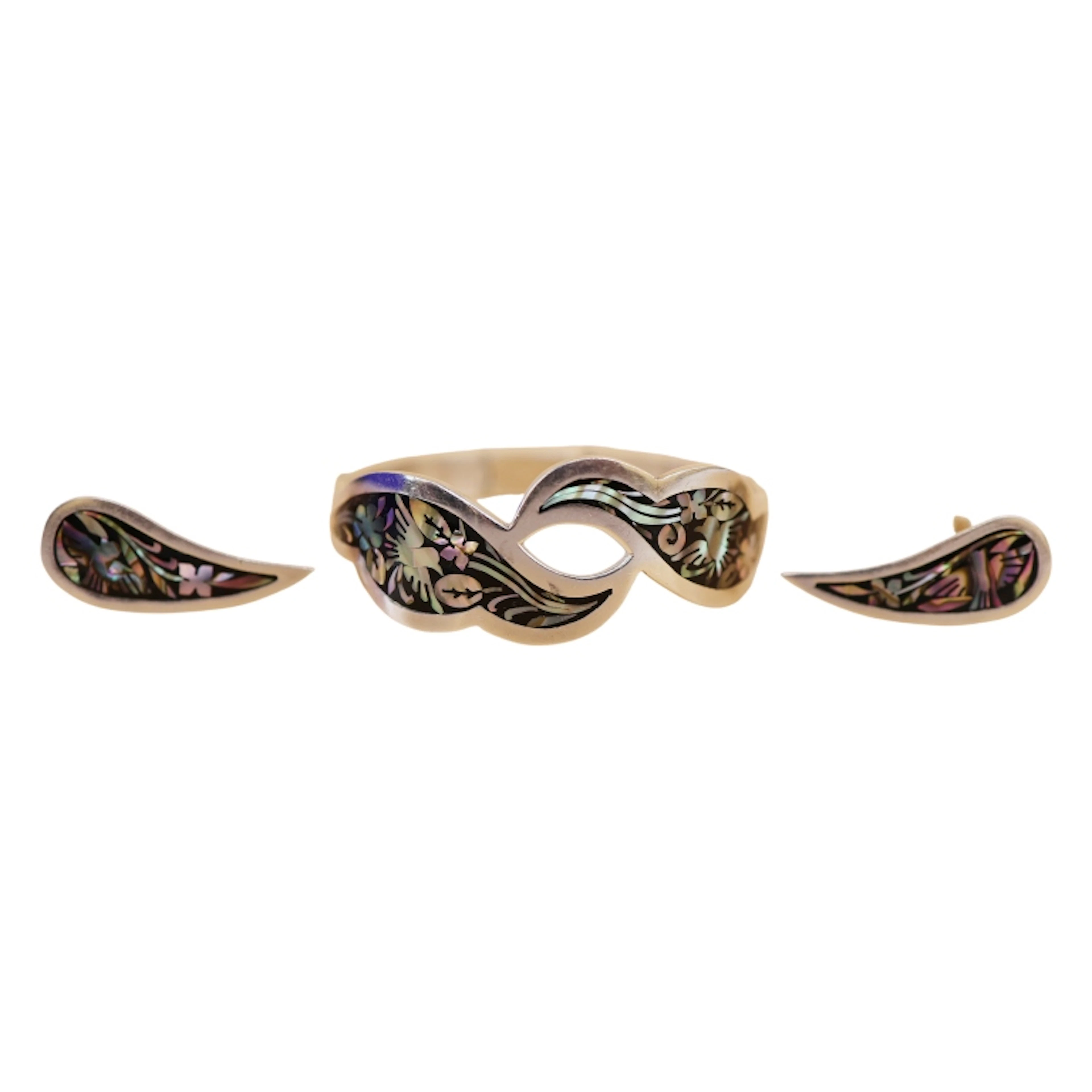 Jeronimo Fuentes Sterling Abalone Demi-Parure