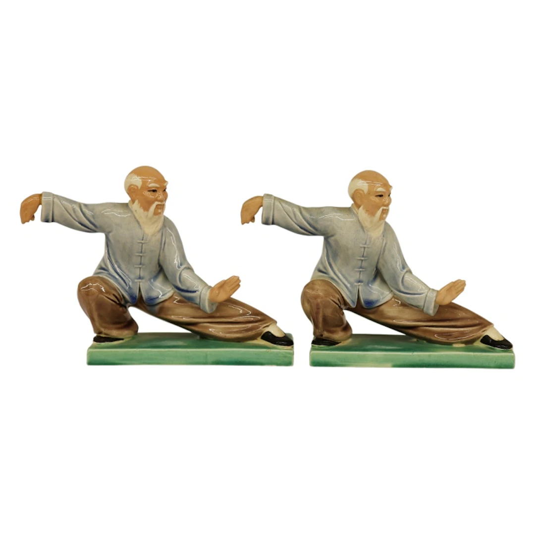 Chinese Shiwan Wanjiang Tai Chi Figurines
