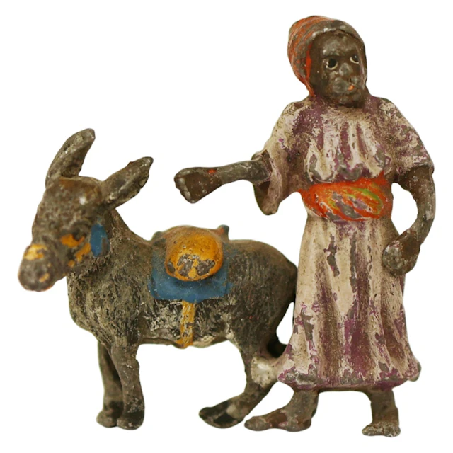 Vienna Cold Painted Arab Trader & Donkey Figurines