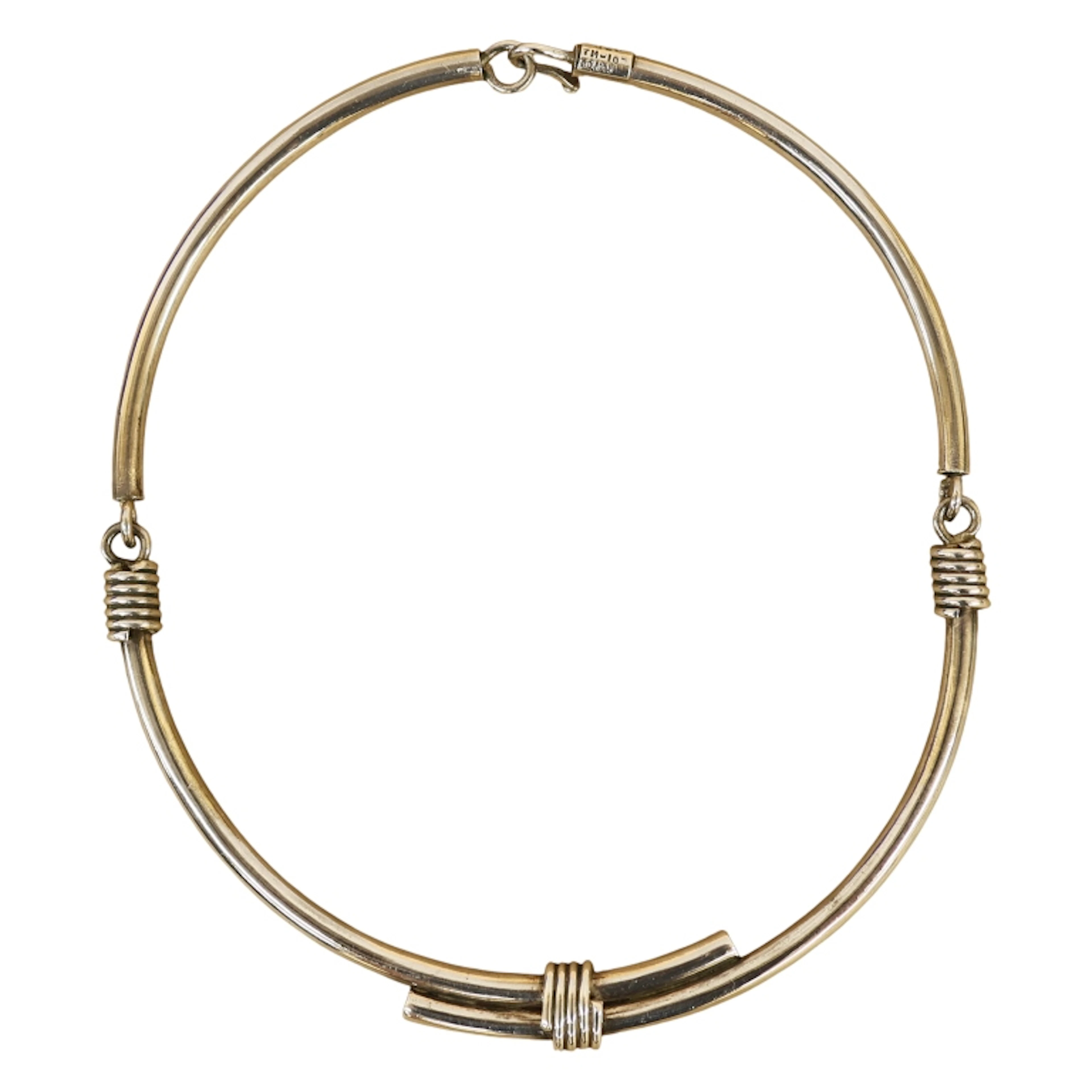 MCM Taxco Mexico Sterling Brutalist Choker Collar