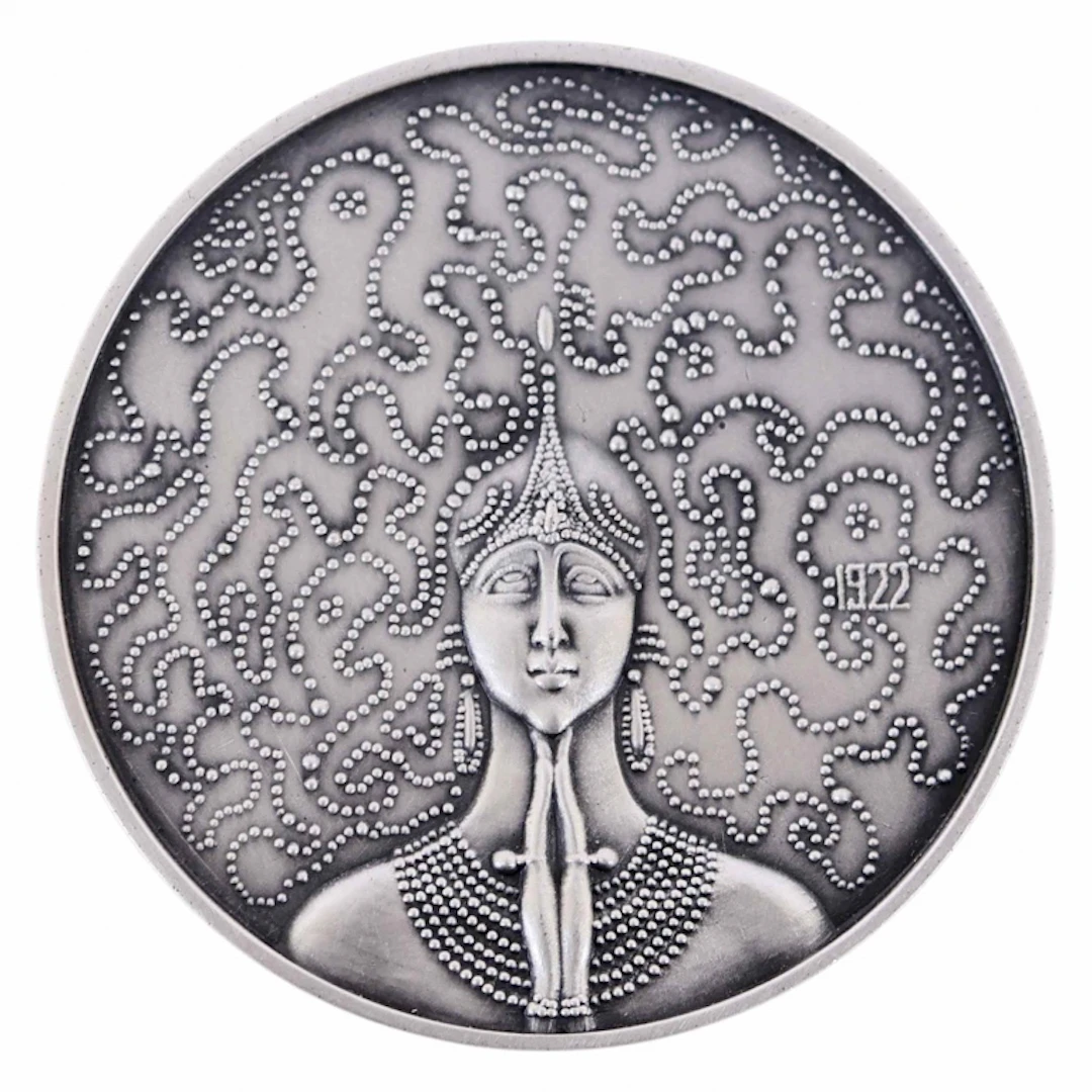 Erte Silver Medallion - Above and Below 75/350