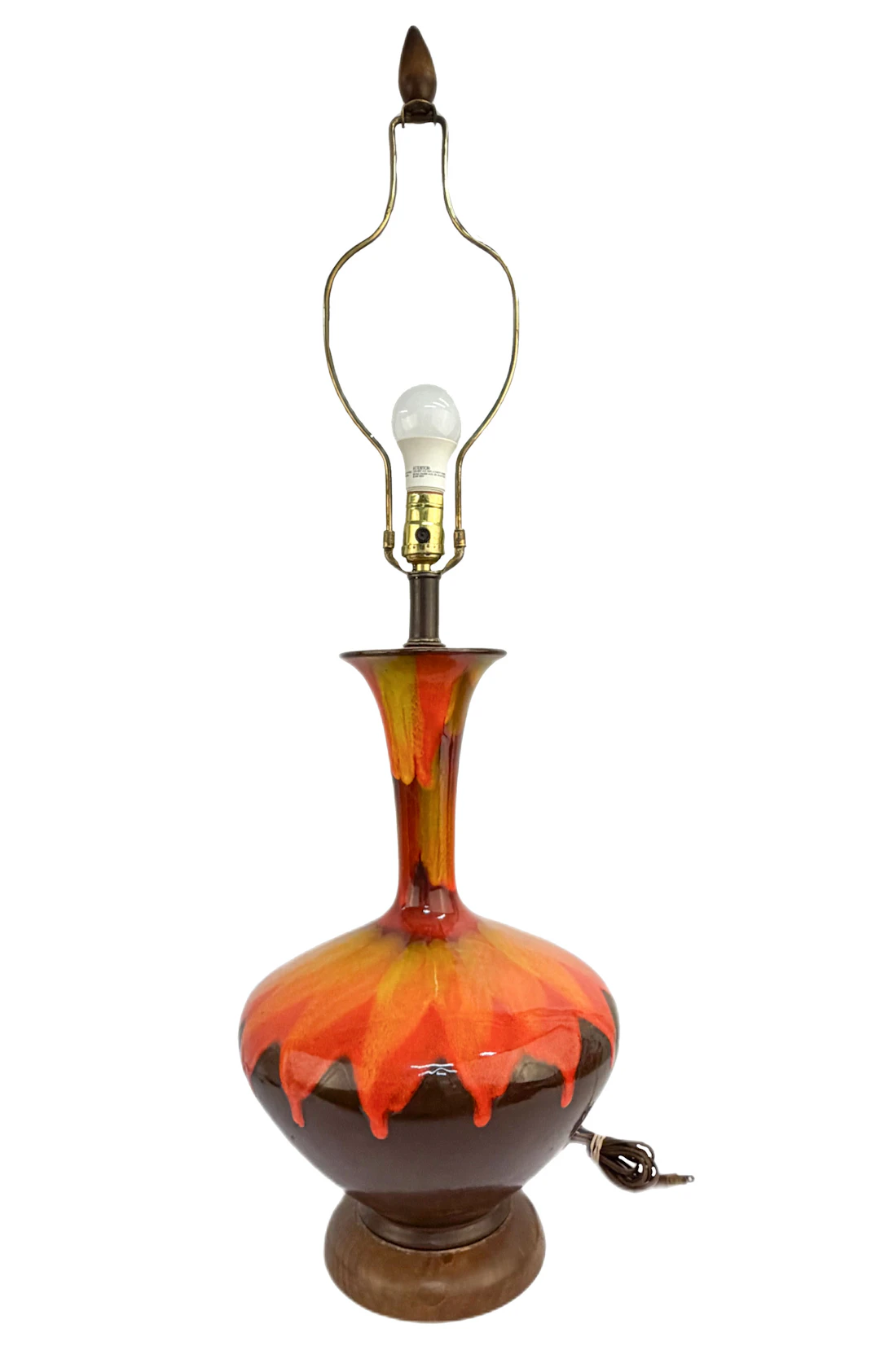 MCM Volcanic Drip Glaze Ceramic Table Lamp