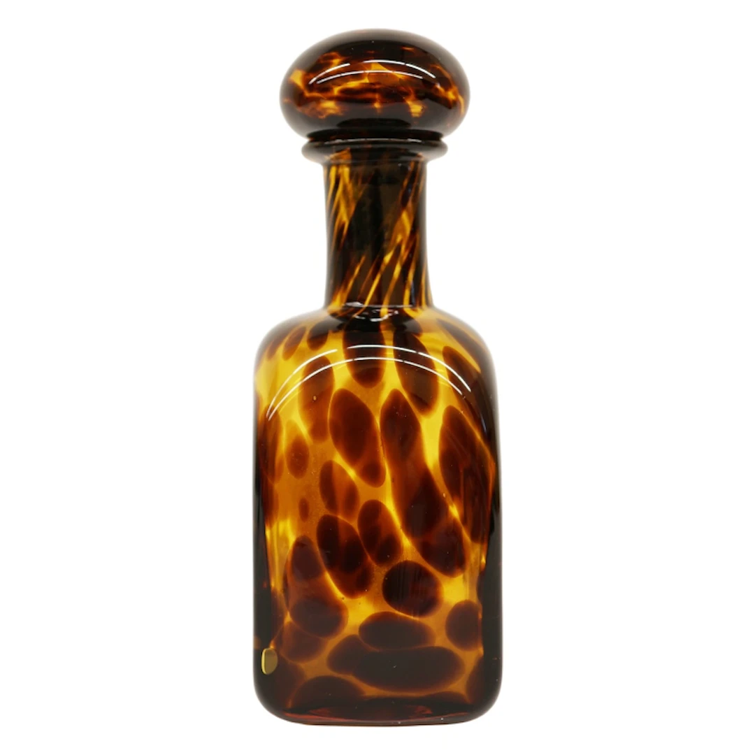 J-Line "Speckle" Tortoiseshell Art Glass Bottle