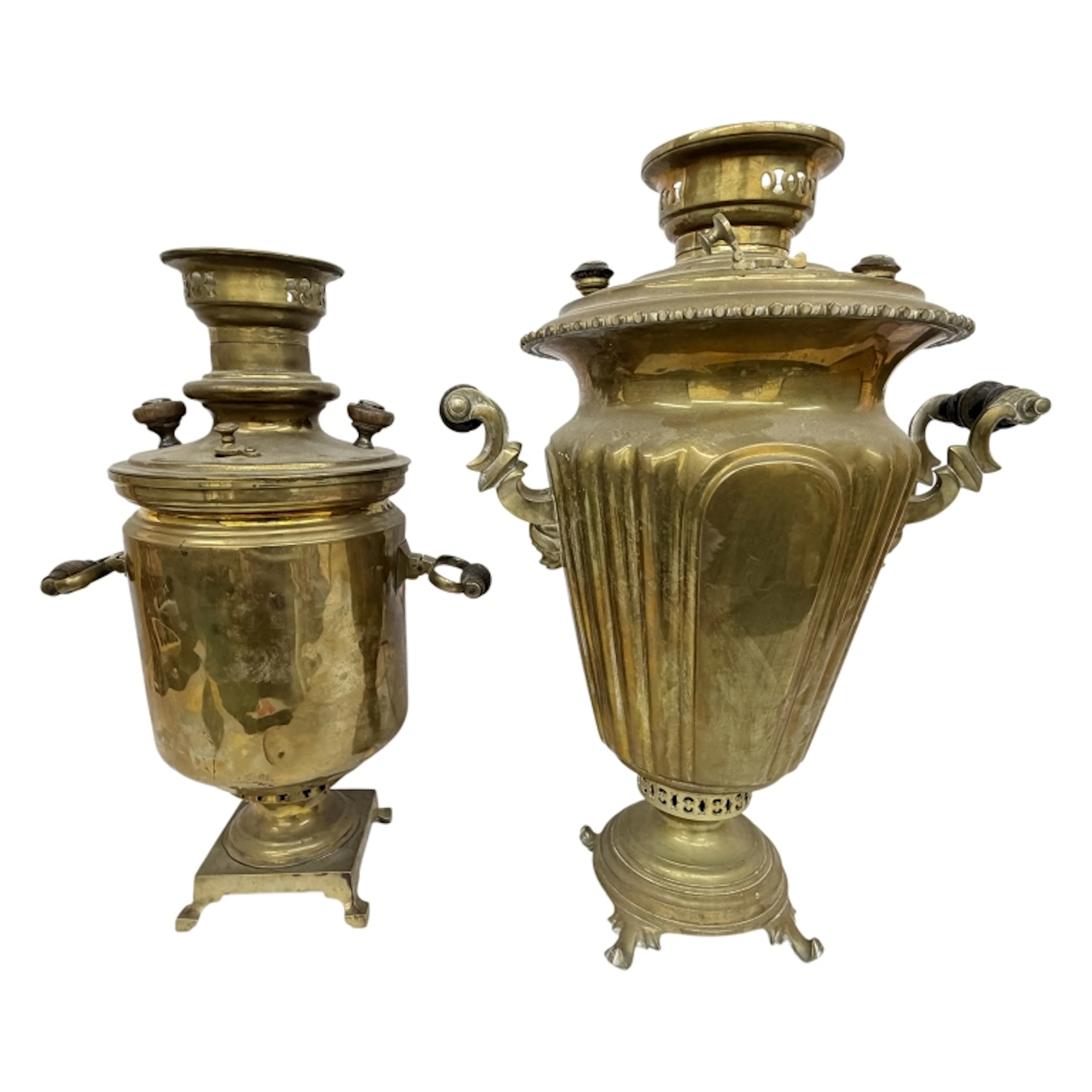 Imperial Russian Batashev Brass Samovars