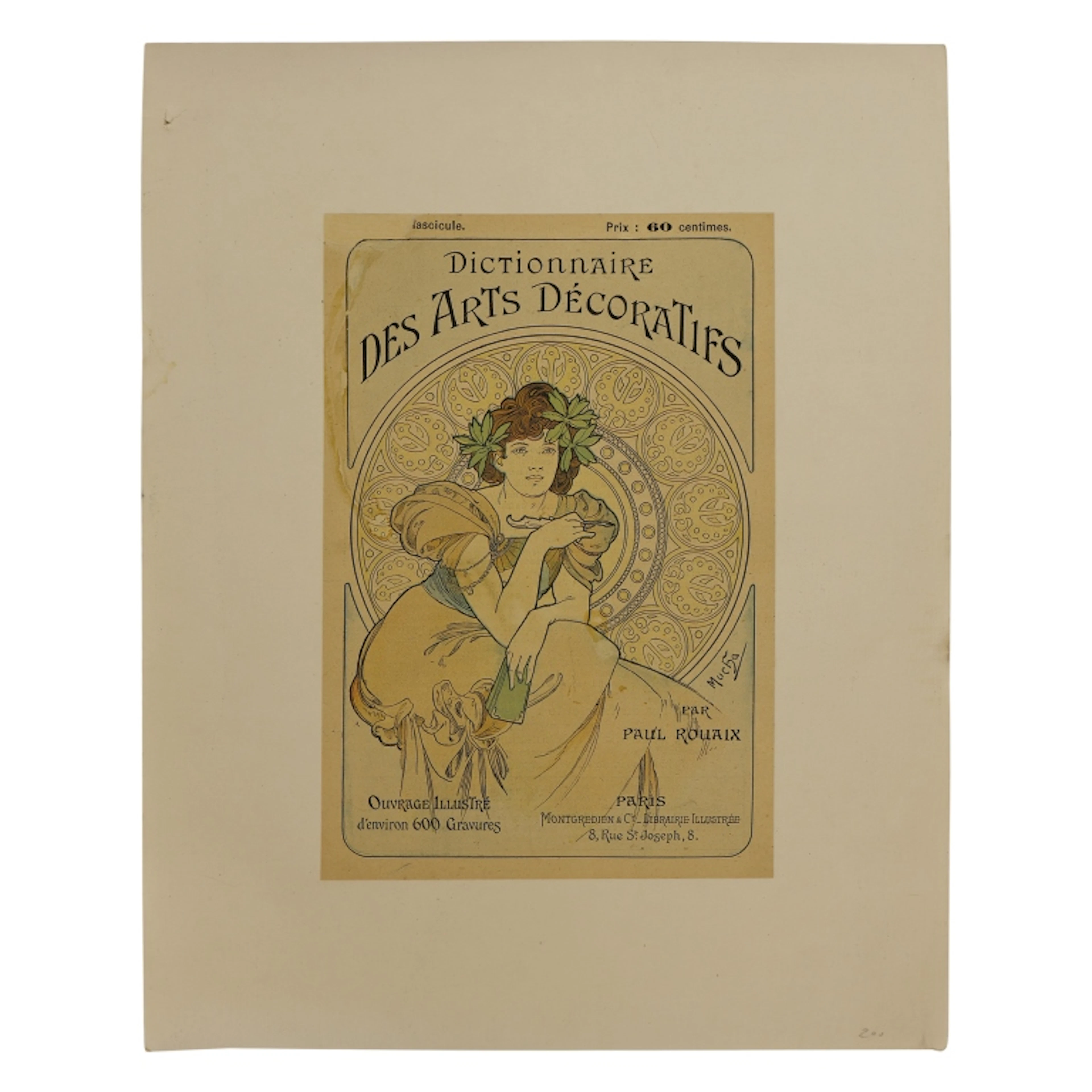 1902 Alphonse Mucha Art Nouveau Paris Lithograph