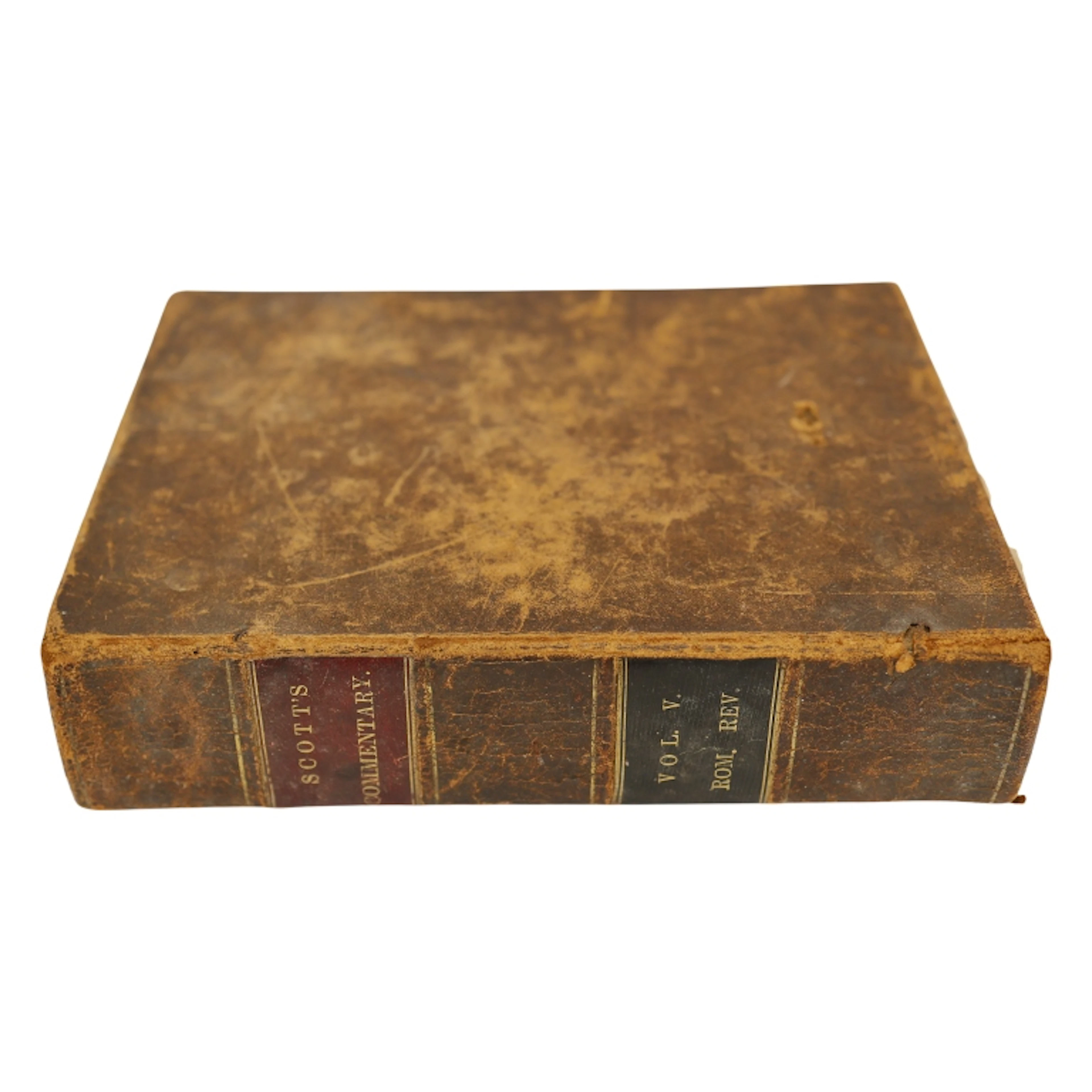 1834 "Scott's Commentary" Vol. V Leather Bible
