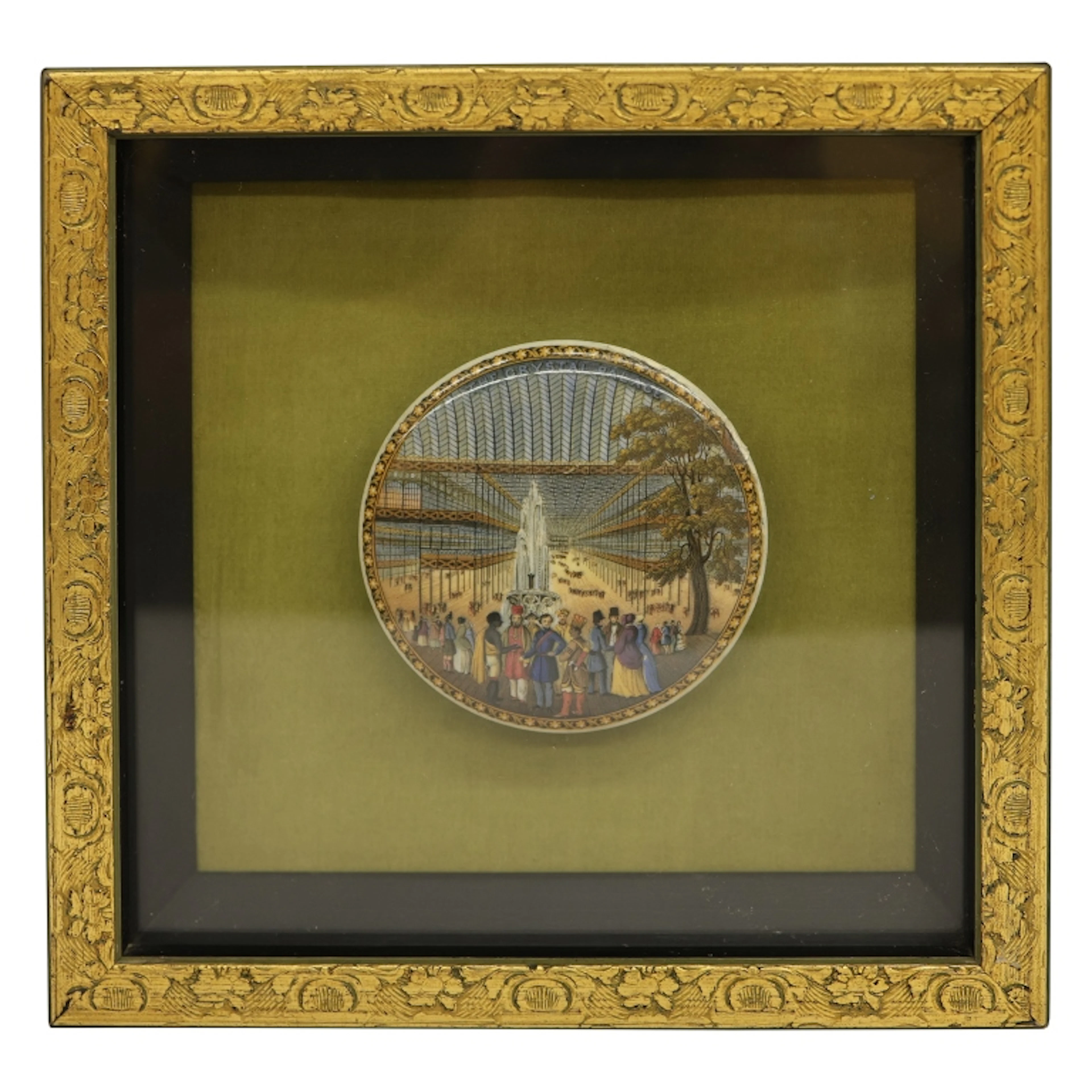 Prattware Ceramic Lid, Great Exhibition of 1851
