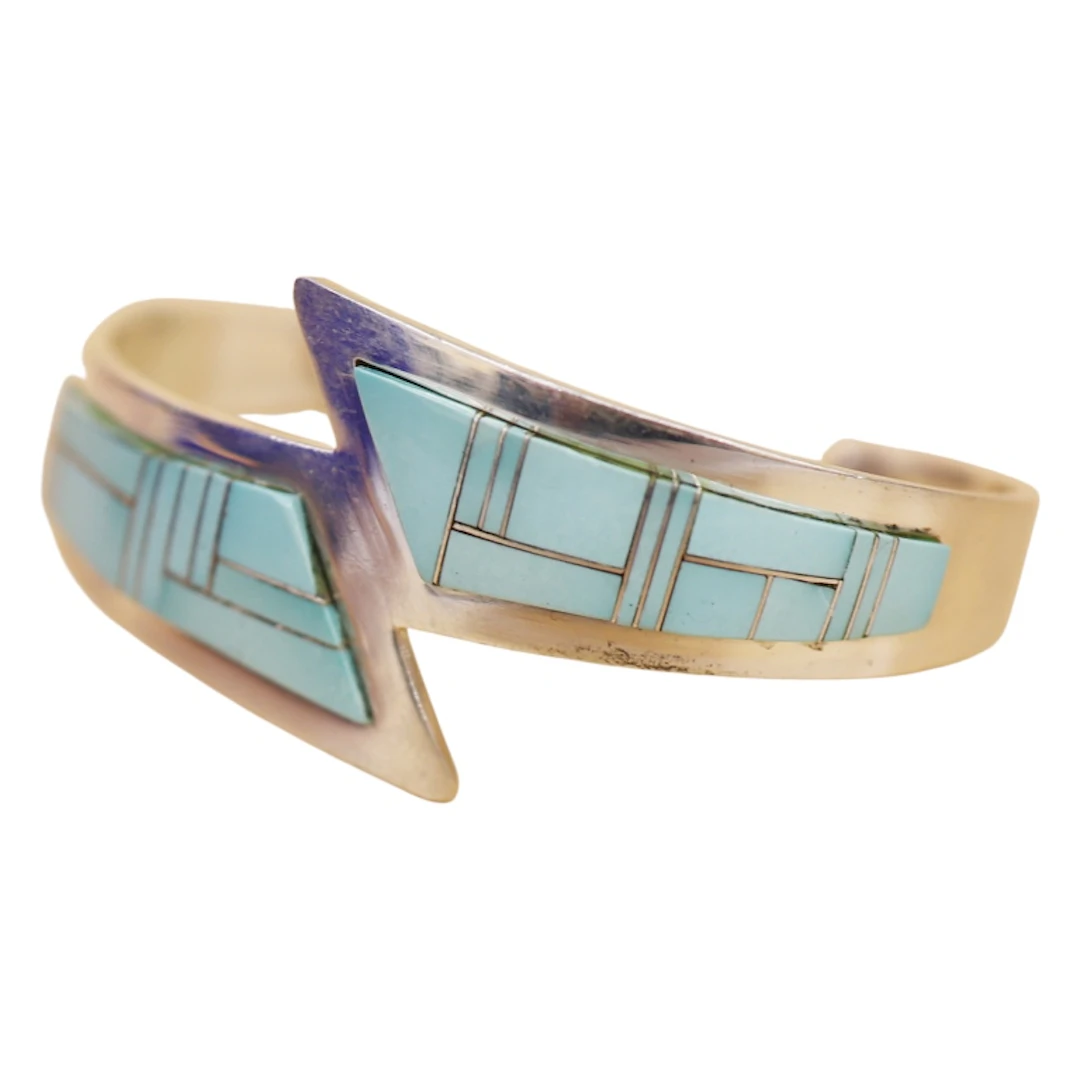 Irvin Kee Navajo Sterling Turquoise Cuff