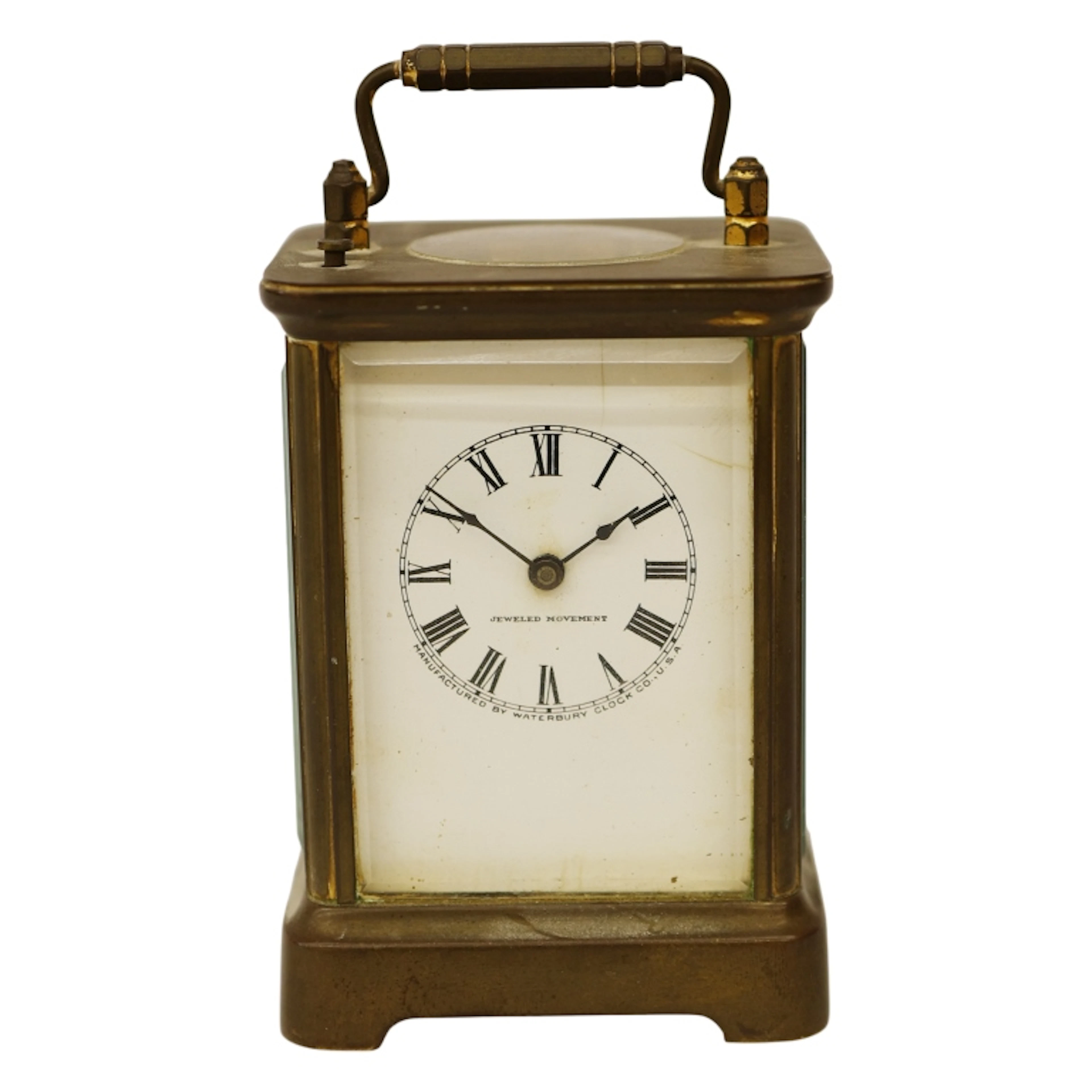 Waterbury Brass Alarm Carriage Clock