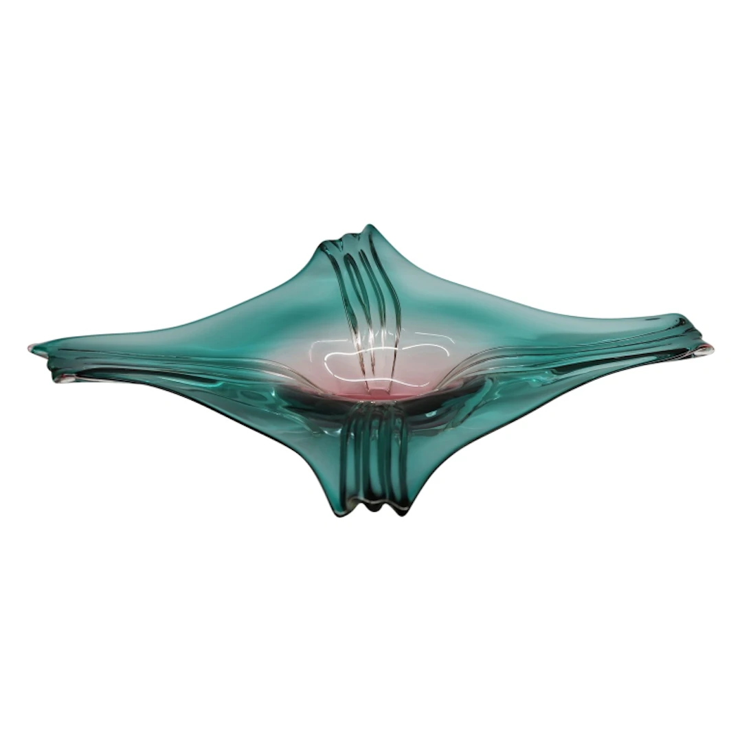 MCM Sommerso Style Art Glass Centerpiece Bowl