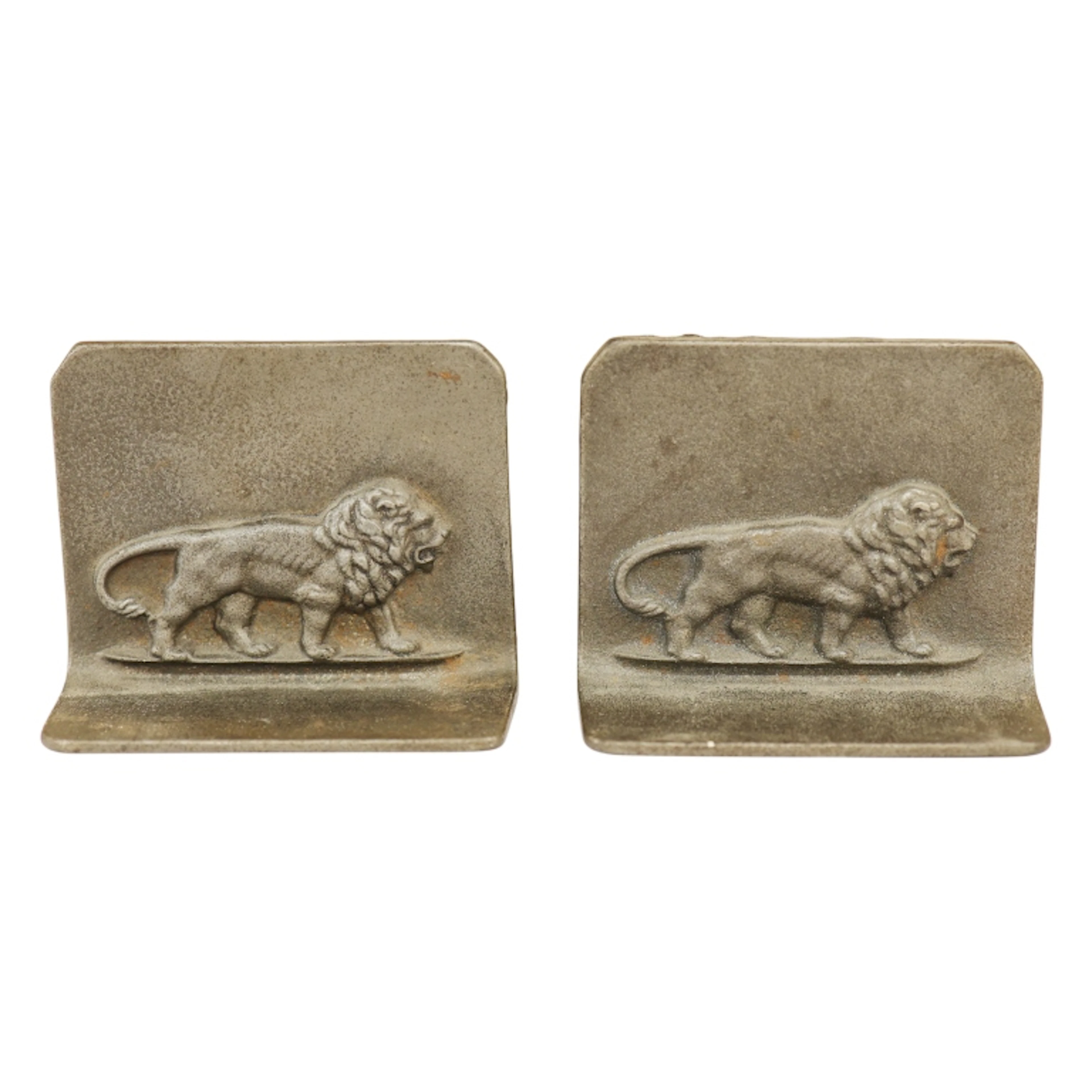 Antique Bradley & Hubbard Bronze Lion Bookends