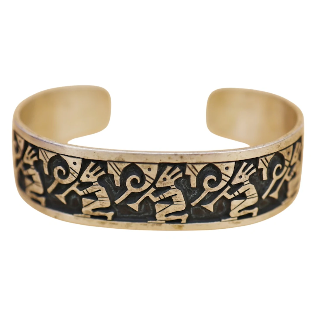 Vern Mansfield Hopi Sterling Kokopelli Cuff