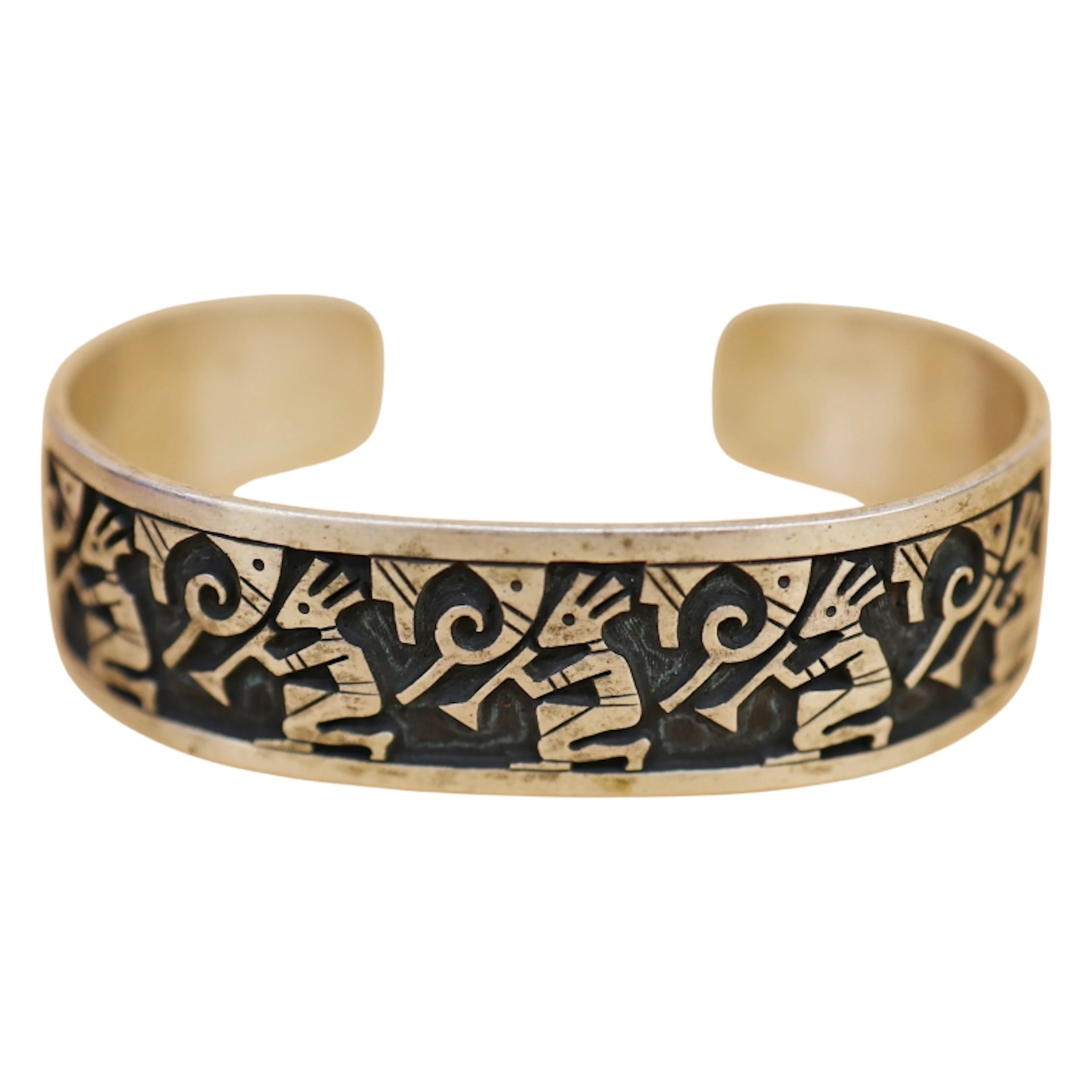 Vern Mansfield Hopi Sterling Kokopelli Cuff