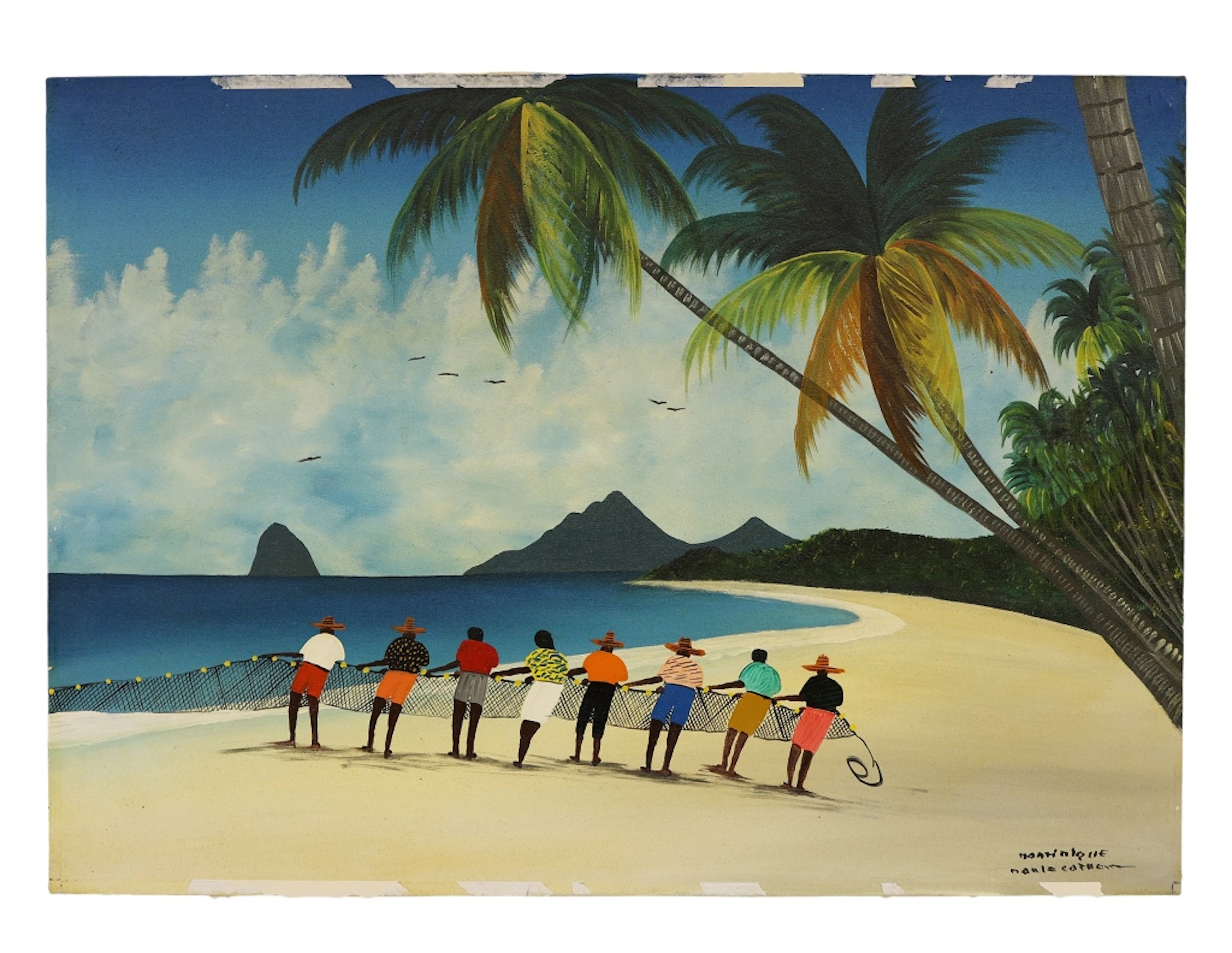 Caribbean Folk Art Oil Painting, Martinique