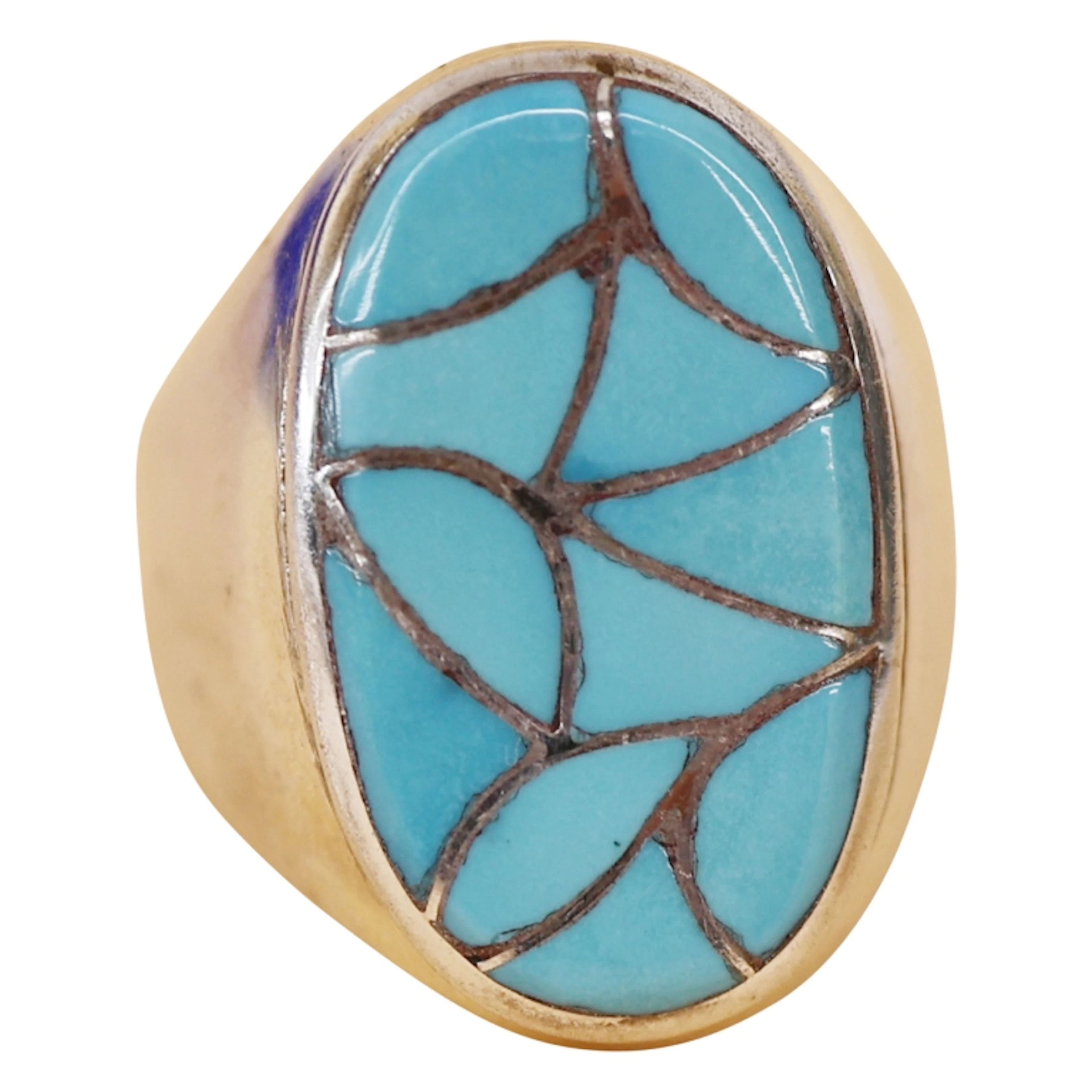Navajo Emma Lincoln Bonney Sterling Turquoise Ring