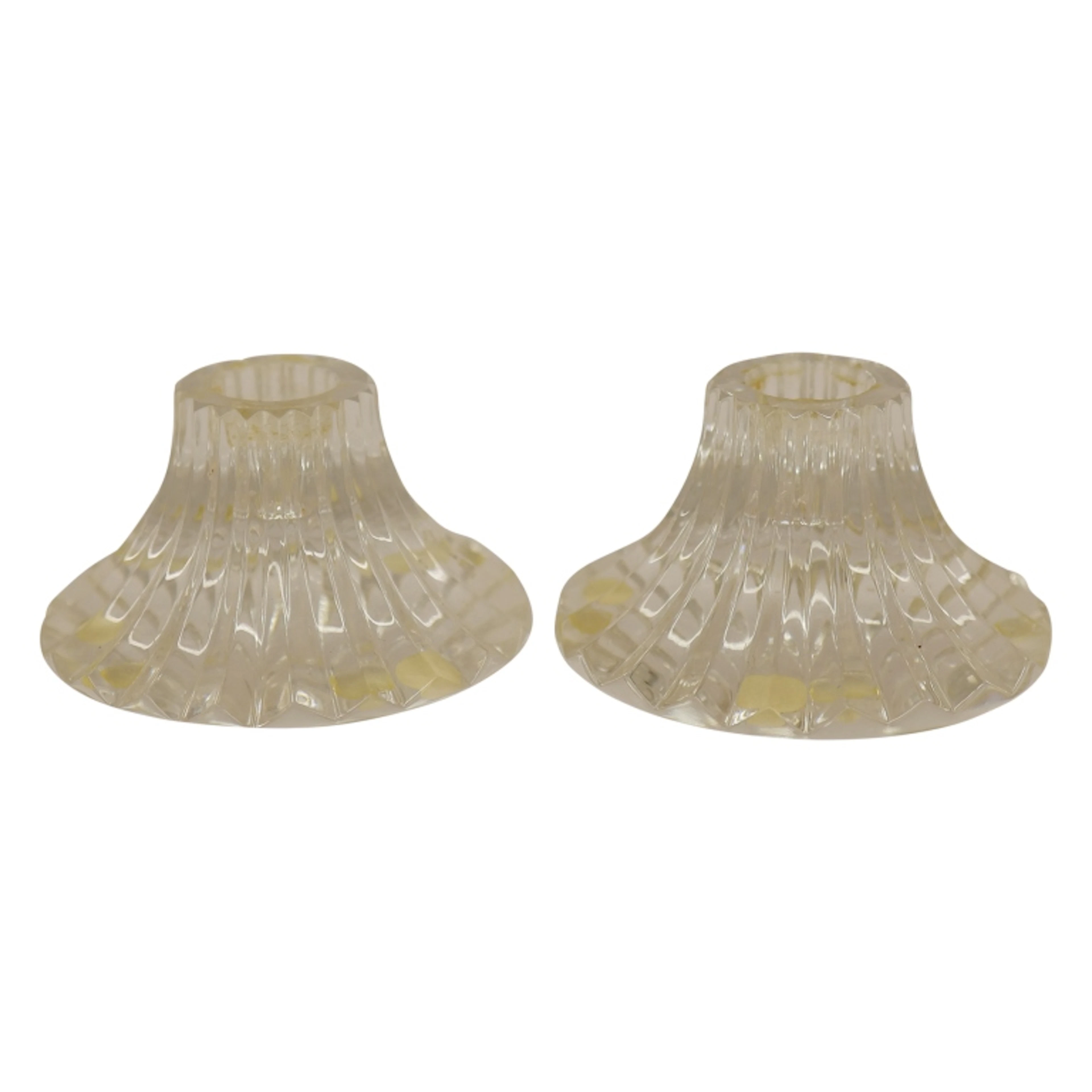 Baccarat Cut Crystal Massena Short Candlesticks