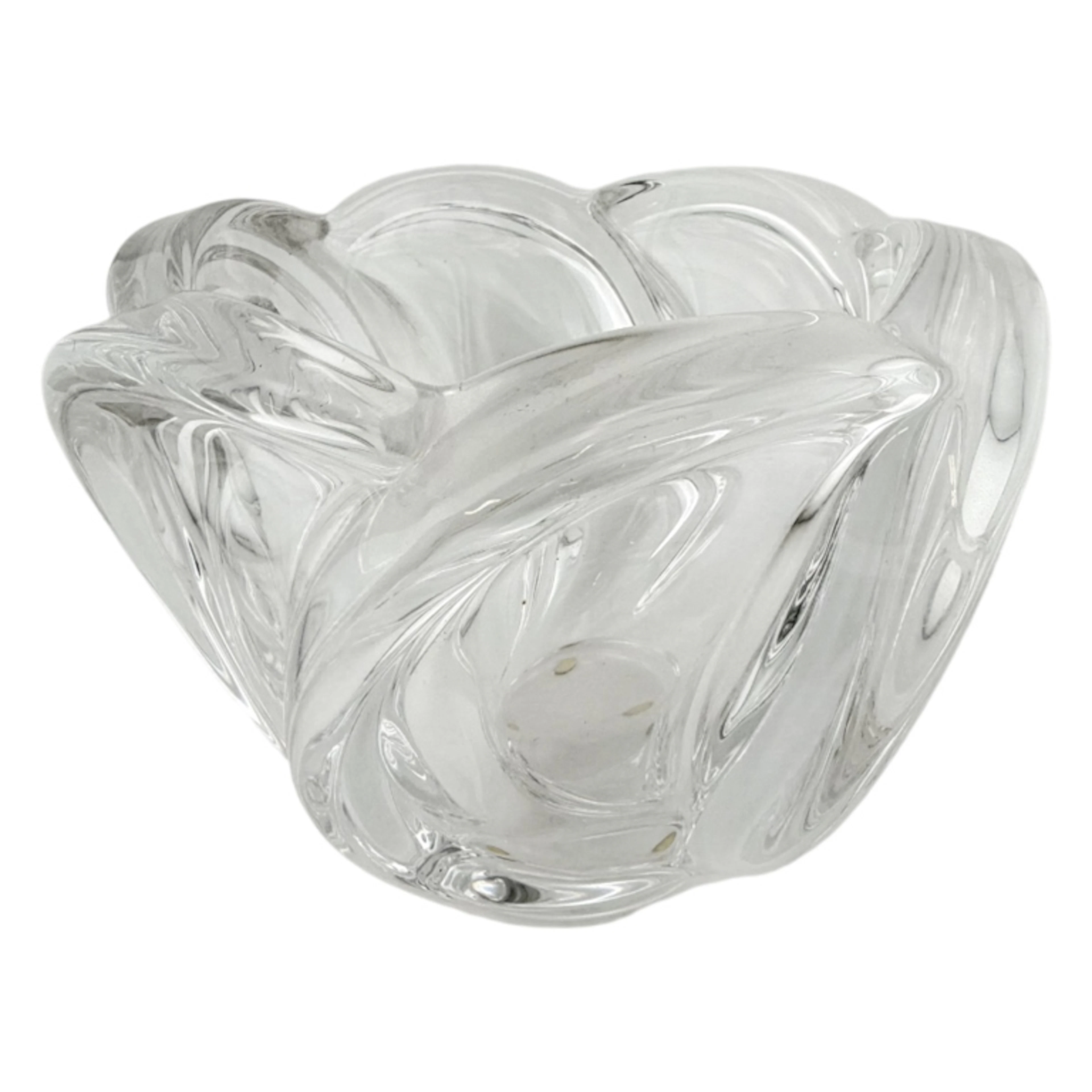 Mid-Century Art Vannes French Crystal Bowl