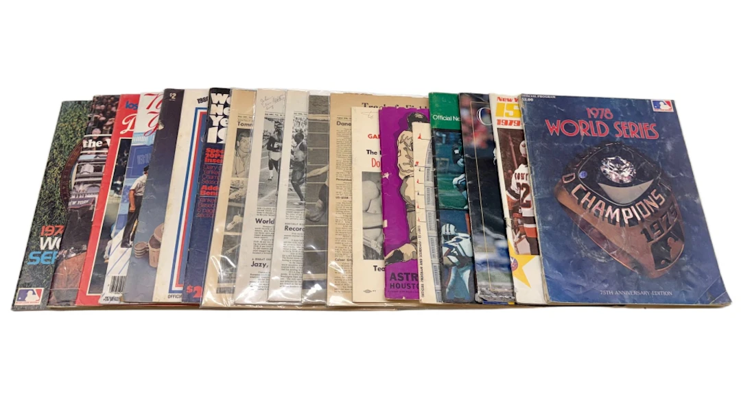 Vintage MLB NFL NHL Boxing Sports Program Lot
