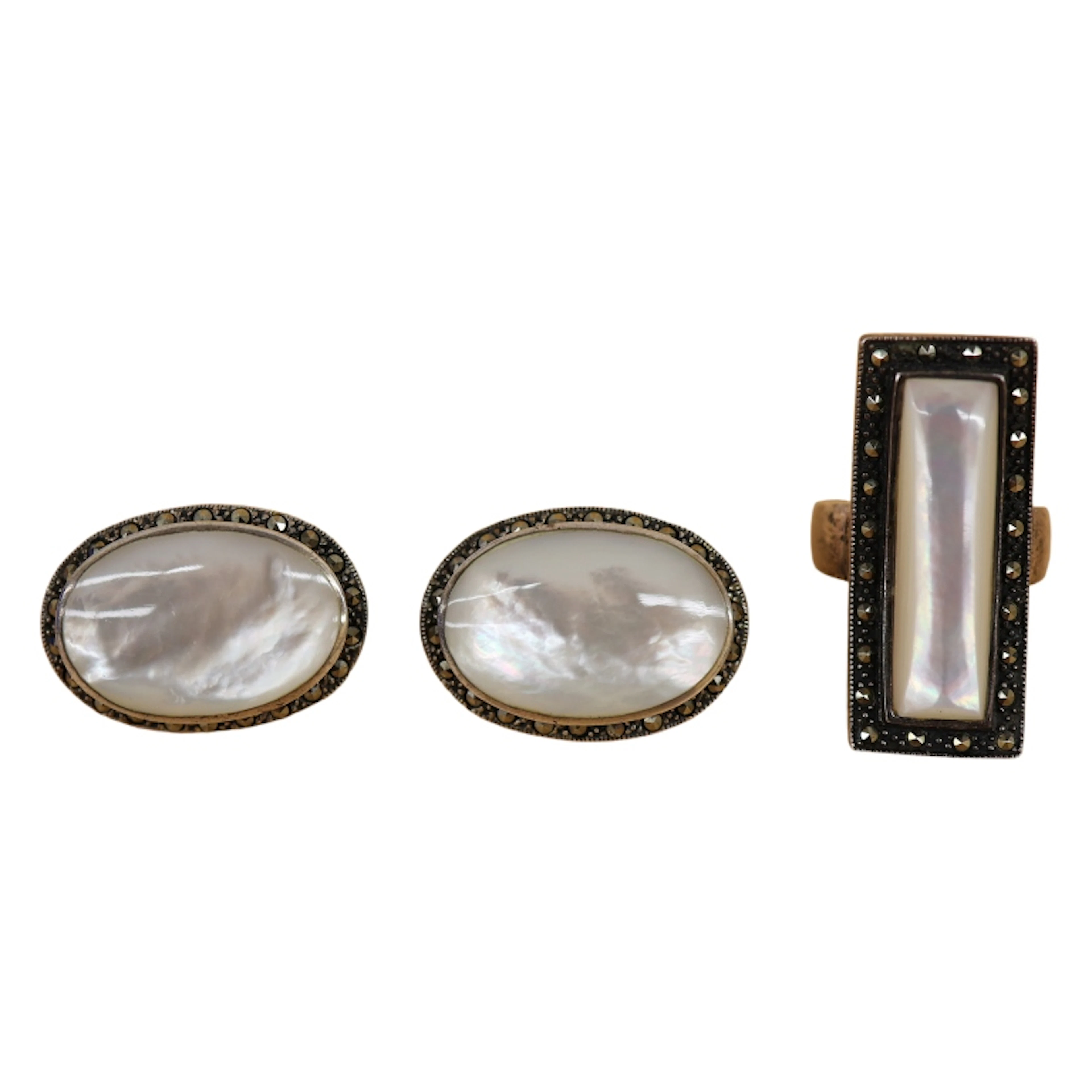 Sterling Silver & Mother of Pearl Jewelry Lot