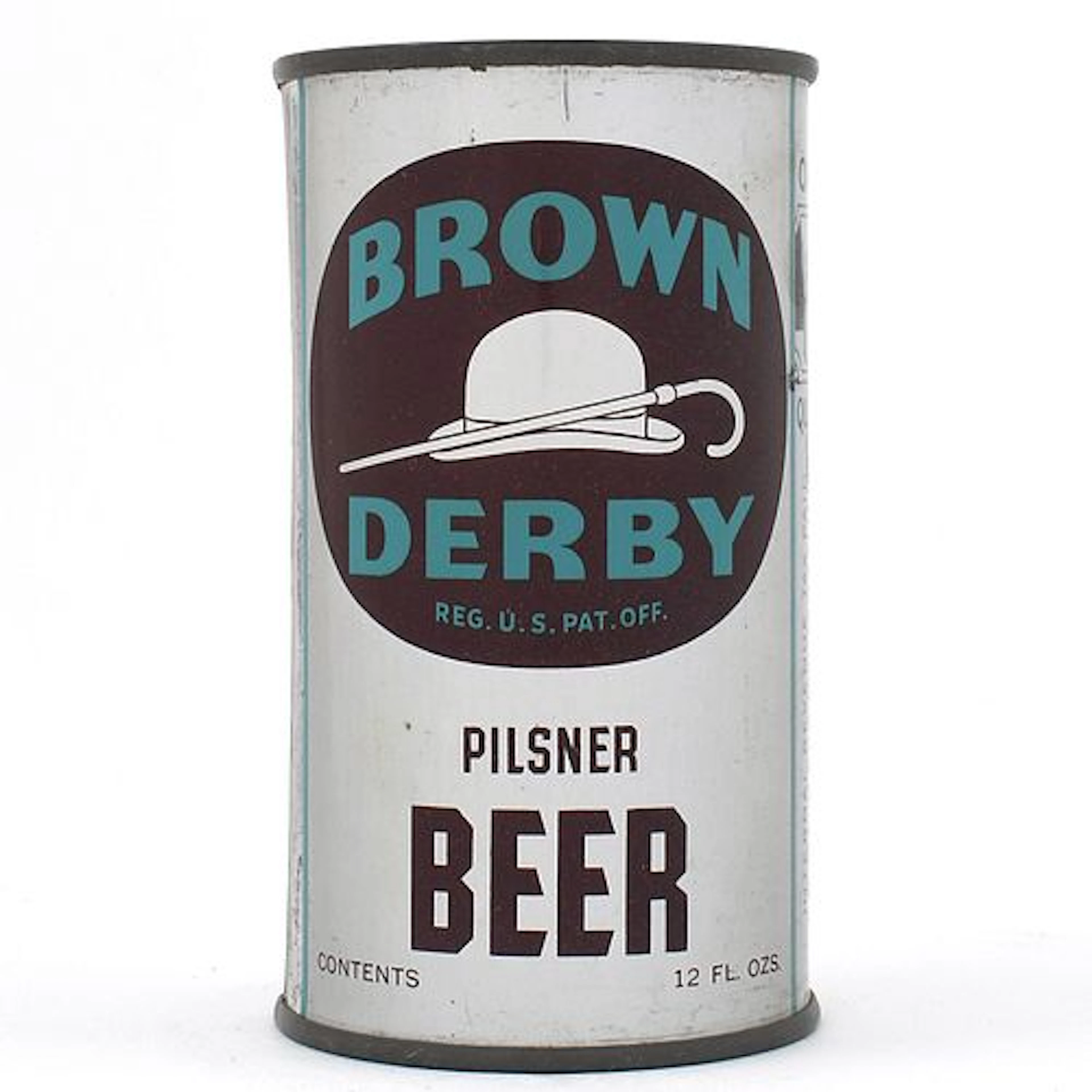 Brown Derby Pilsner Beer Instructional Flat Top RAINIER 42-18 OI 132 EXCELLENT