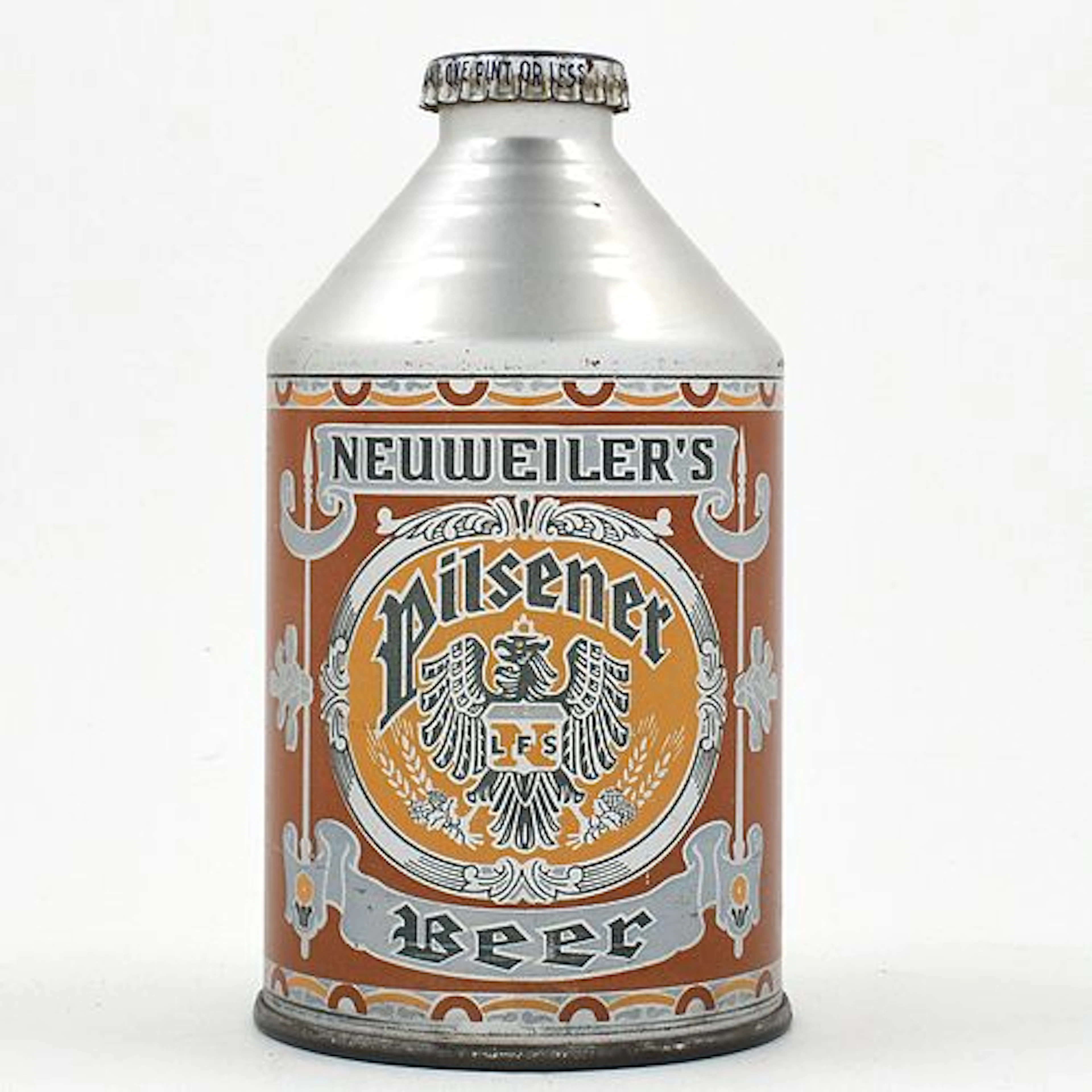 Neuweilers Pilsener Beer Crowntainer BLACK TRIM 197-6 OUTSTANDING