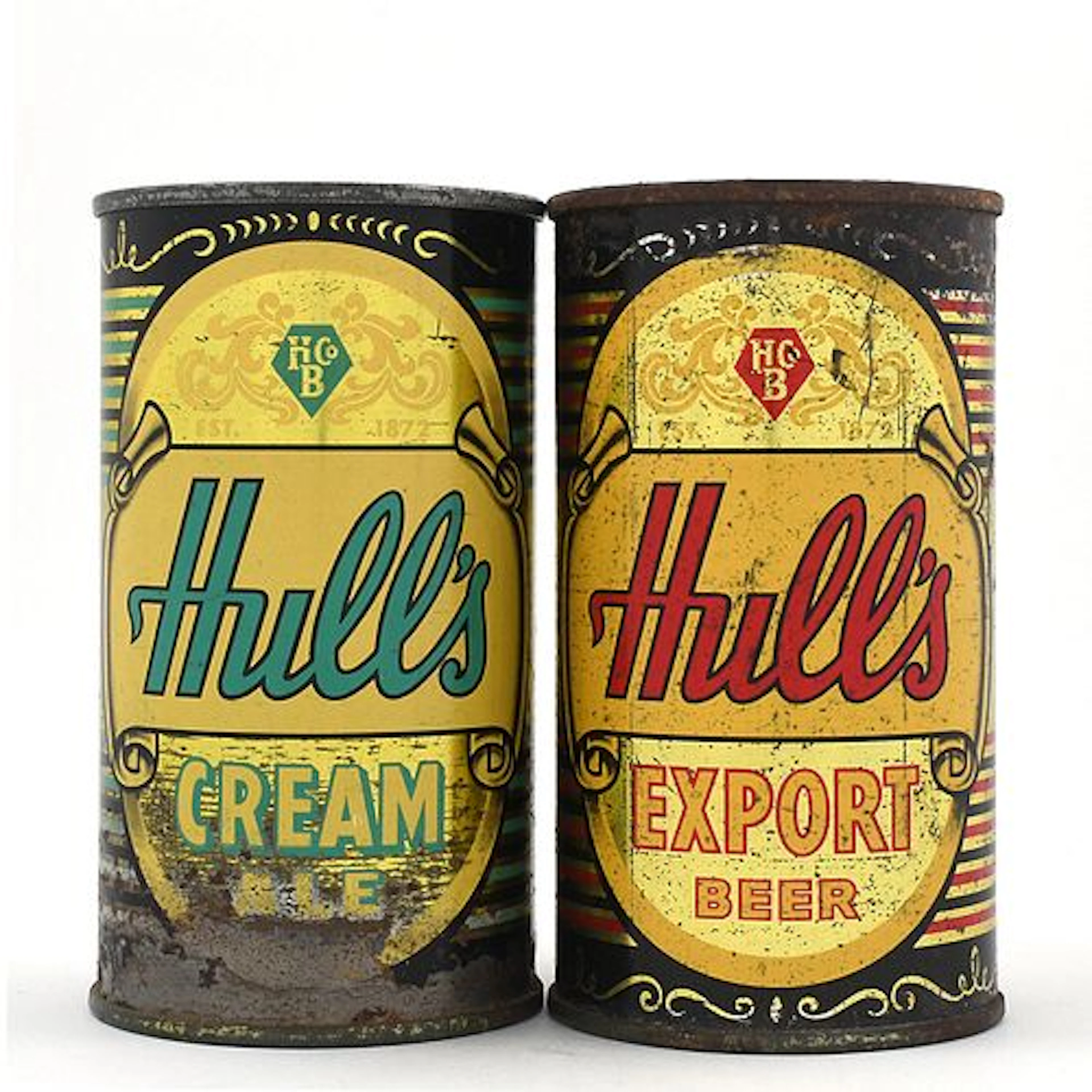 Hulls Ale and Beer Flat Tops LOT OF 2 84-19 84-24