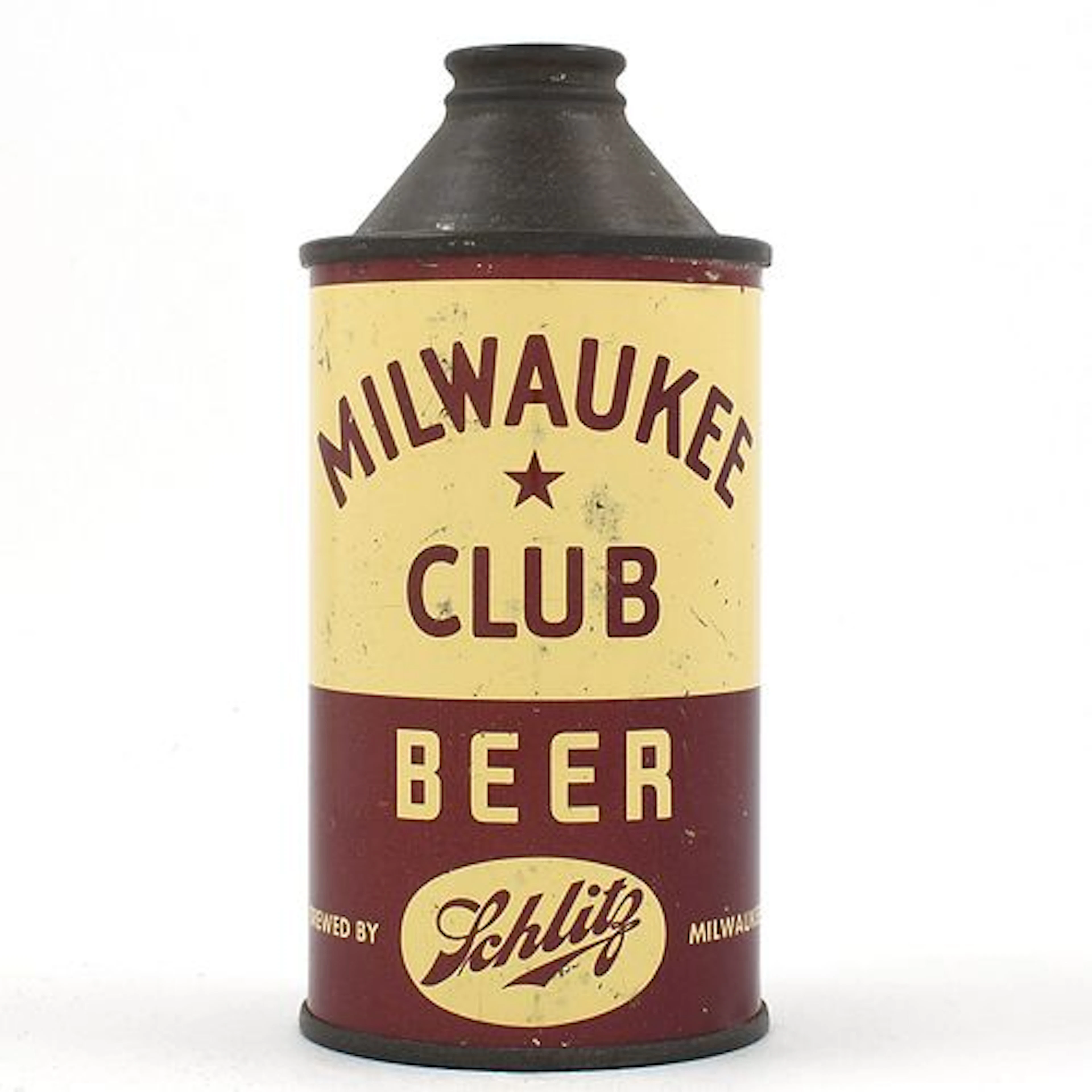 Milwaukee Club Beer Cone Top NY ADDRESS 173-32