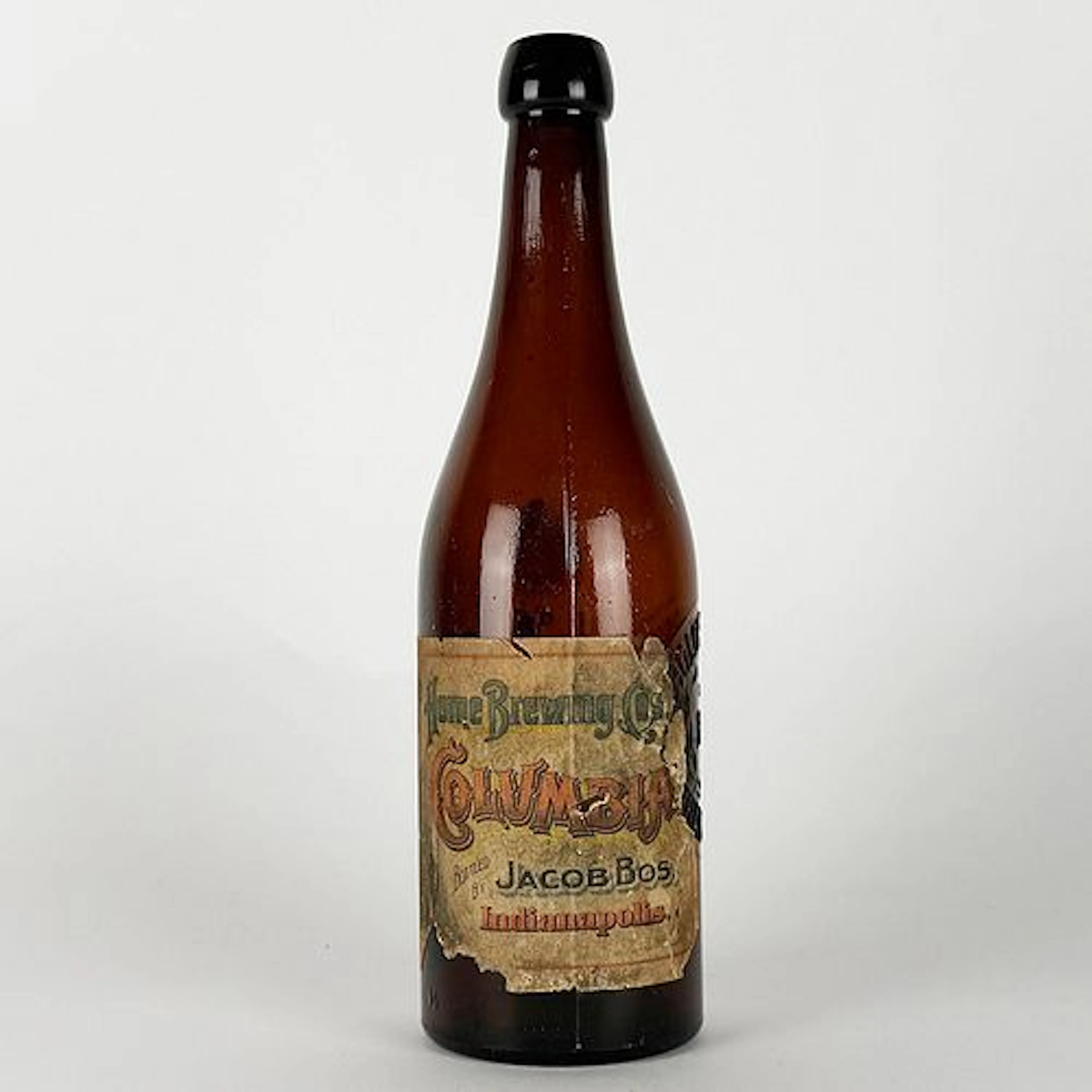 Home Brewing Co. Columbia Labeled Blob-Top Bottle, Indianapolis