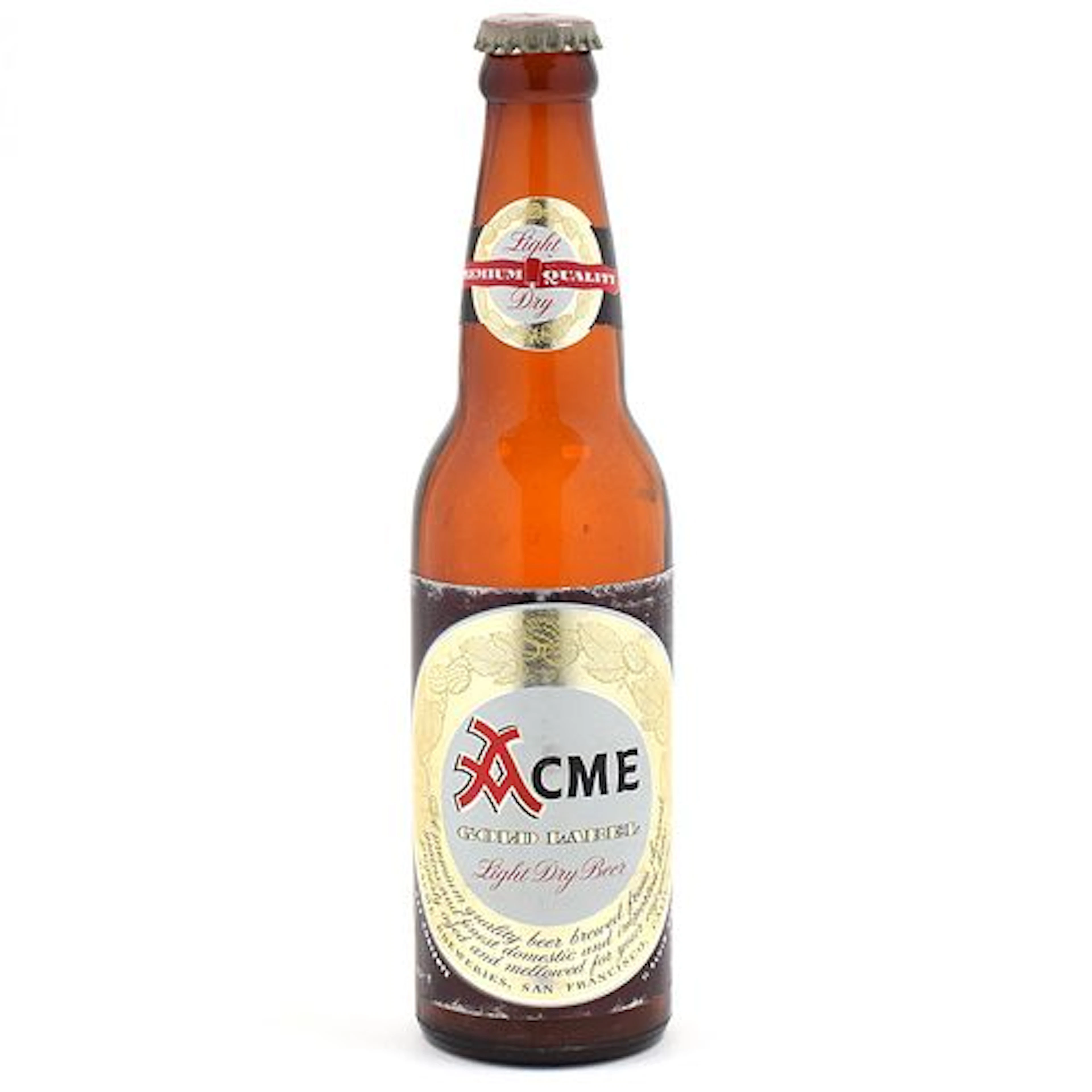 Acme Gold Label beer 1950s Long Neck Bottle SAN FRANCISCO