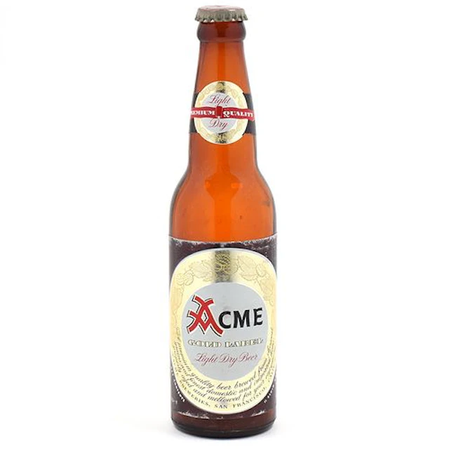 Acme Gold Label beer 1950s Long Neck Bottle SAN FRANCISCO