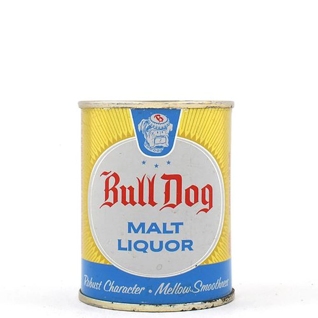 Bull Dog Malt Liquor 8 Ounce Flat Top GRACE BROS STOUT LID 239-9