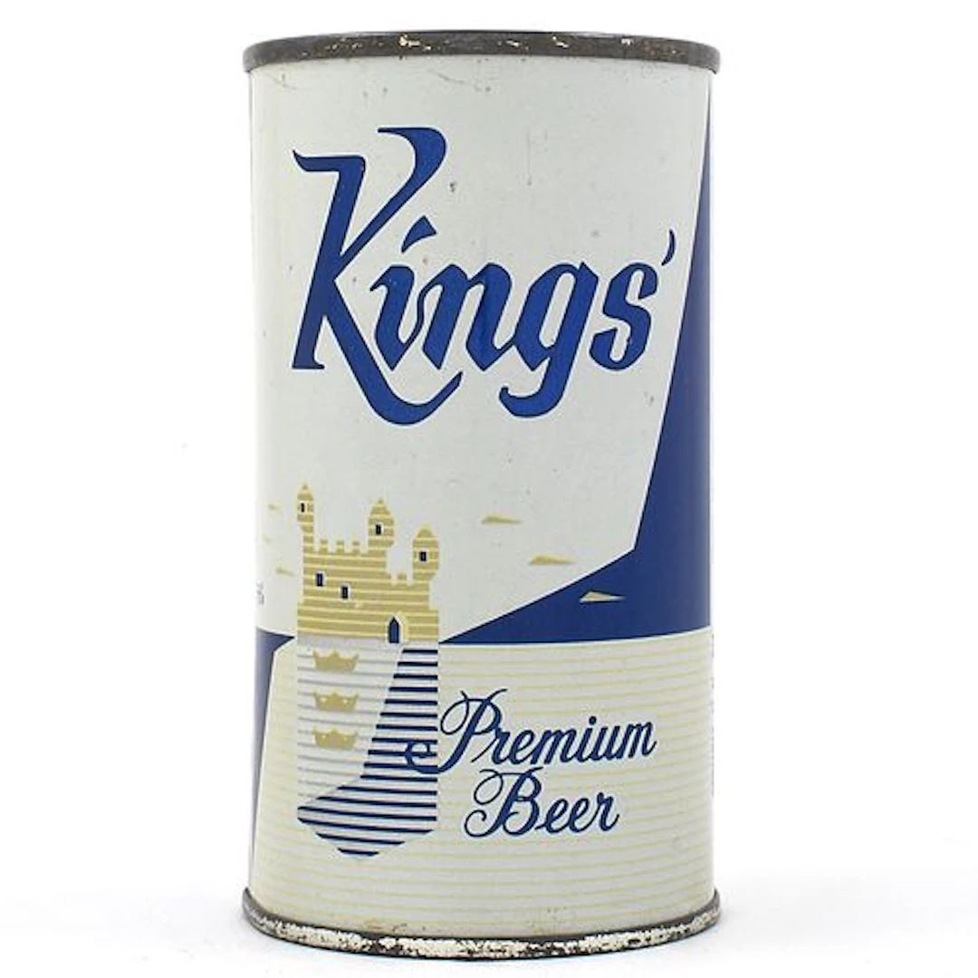 Kings Beer Flat Top ENAMEL 87-39 EXCEPTIONAL