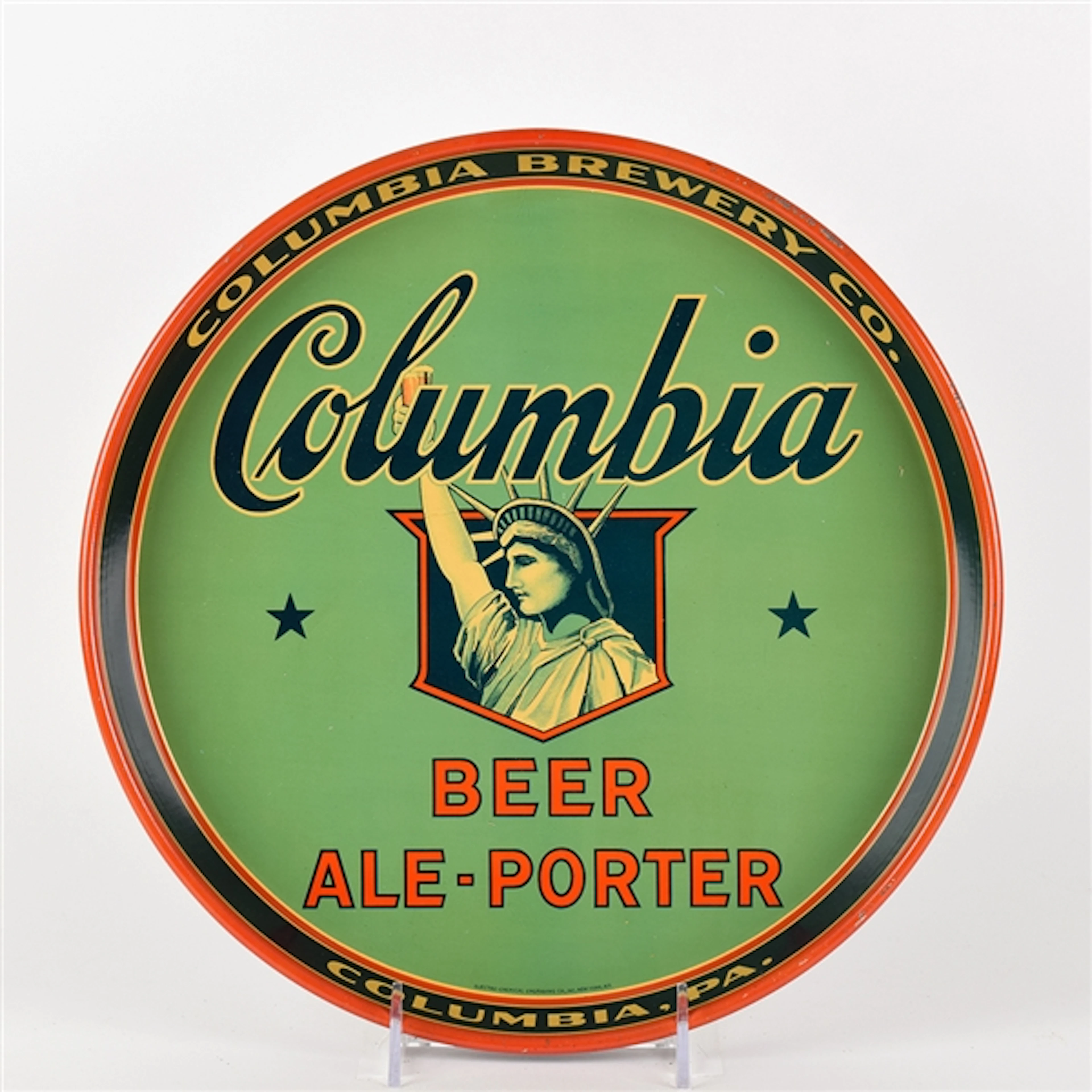 Columbia Beer Ale Porter 1930s Serving Tray