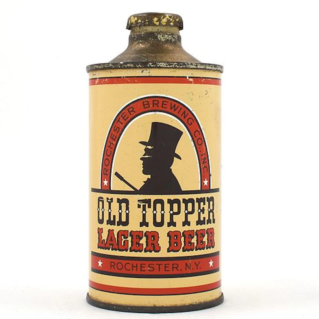 Old Topper Lager Beer Cone Top 178-9 SCARCE CLEAN