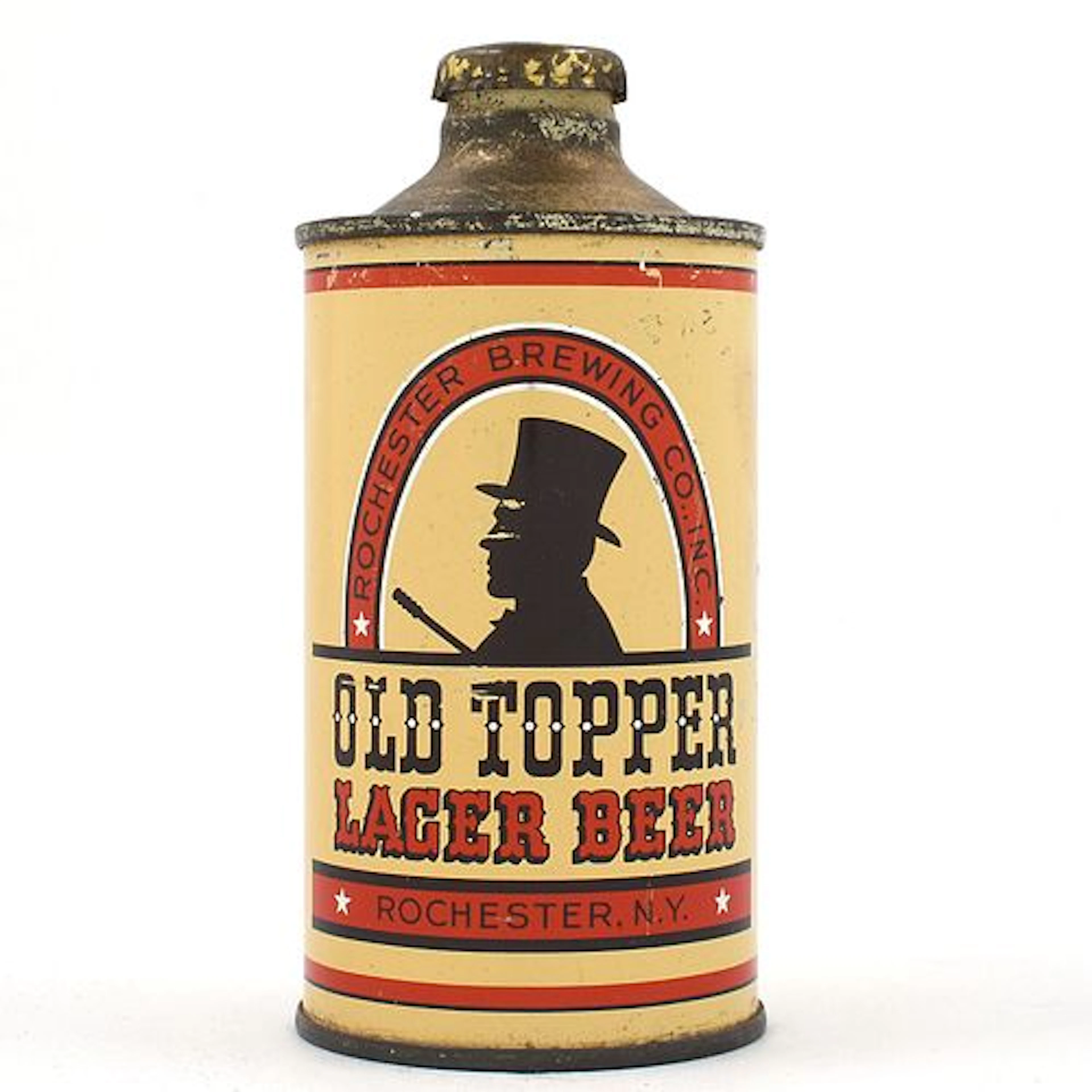 Old Topper Lager Beer Cone Top 178-9 SCARCE CLEAN