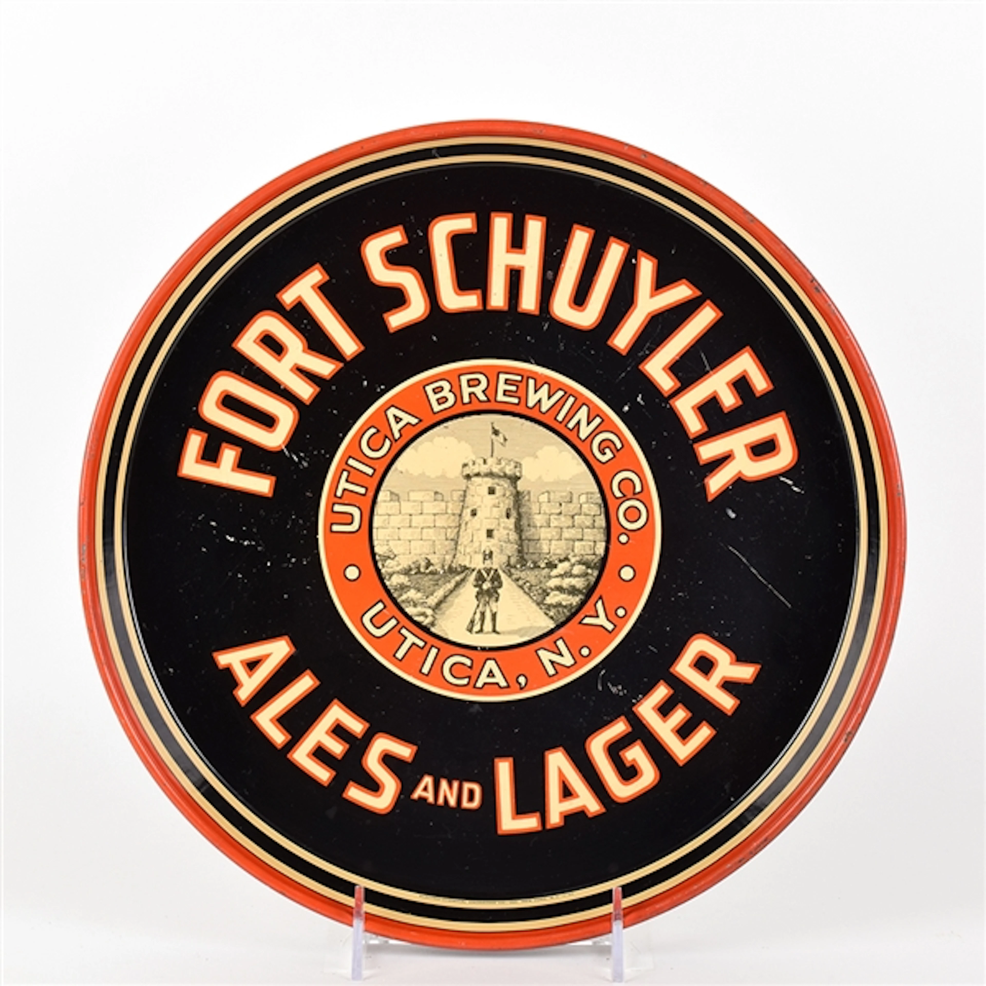 Fort Schuyler Ale and Lager 1930s Serving Tray
