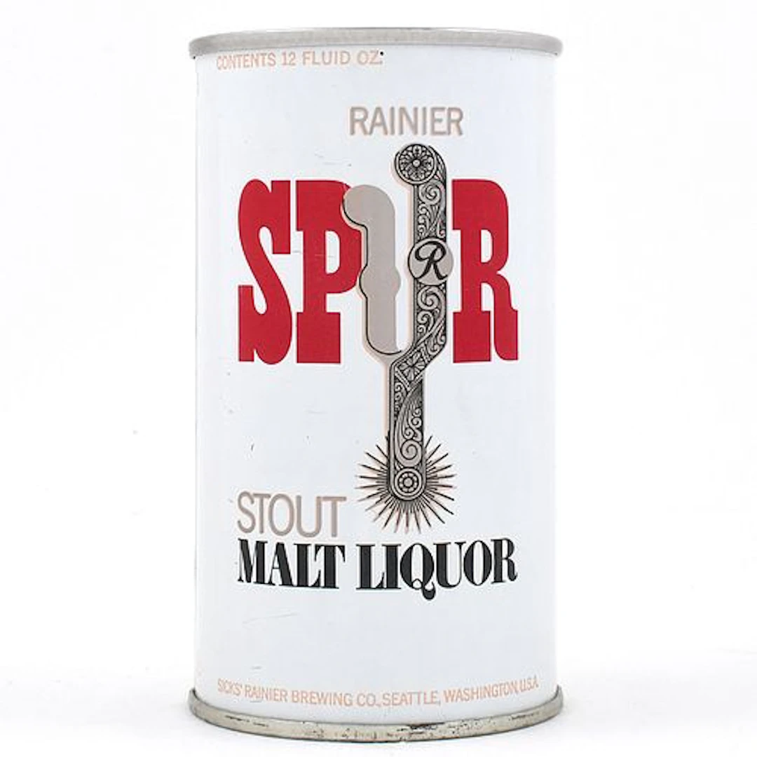 Spur Stout Malt Liquor Test Pull Tab ENAMEL SILVER ACTUAL 245-40 RARE MINTY