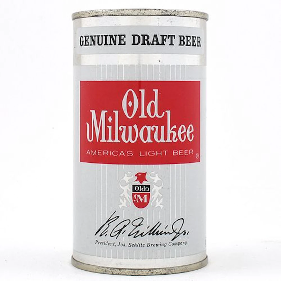 Old Milwaukee Draft Beer Bank Lid Flat Top 1966 107-34
