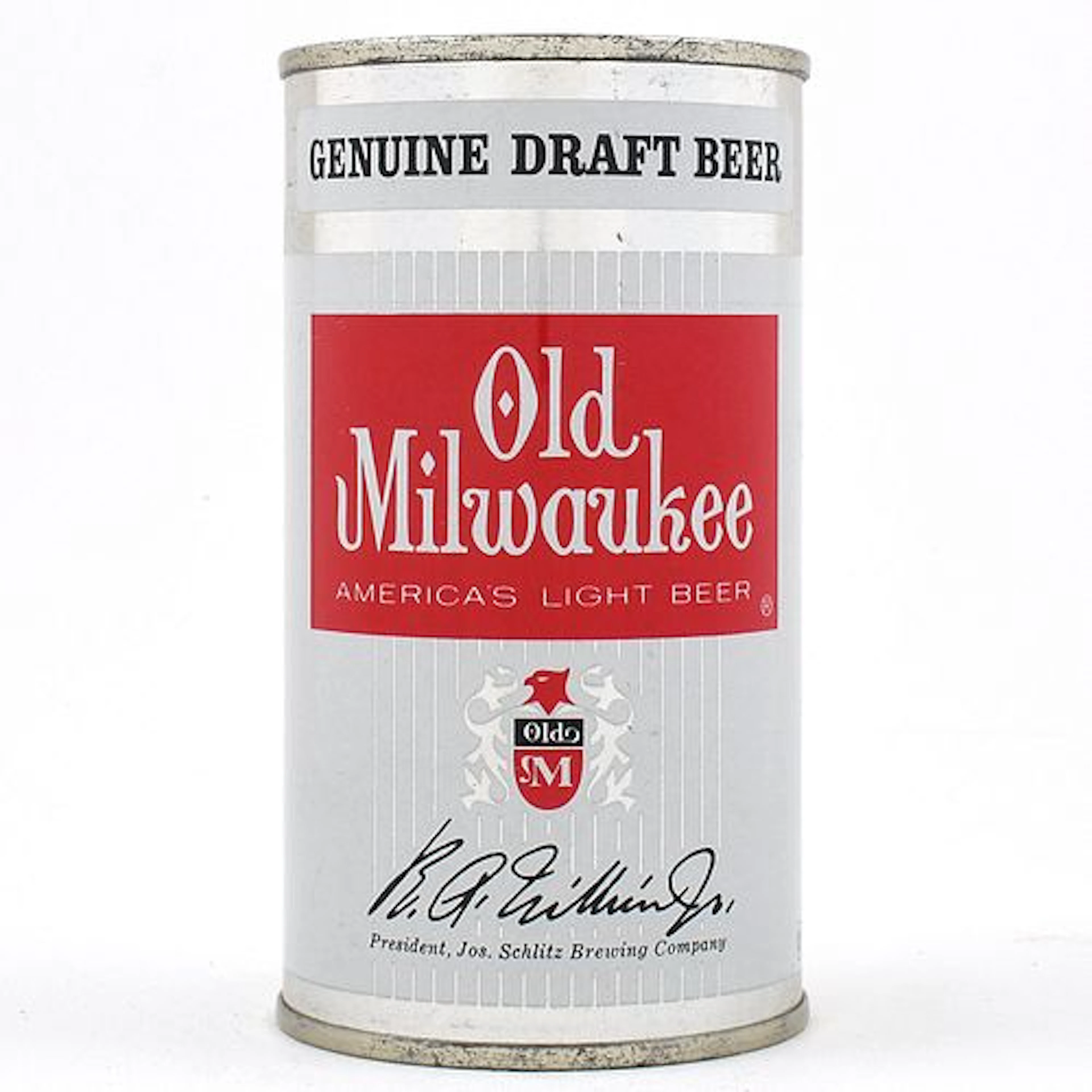 Old Milwaukee Draft Beer Bank Lid Flat Top 1966 107-34