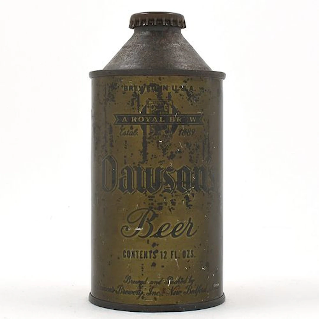 Dawsons Beer OLIVE DRAB Cone Top UNLISTED ULTRA RARE