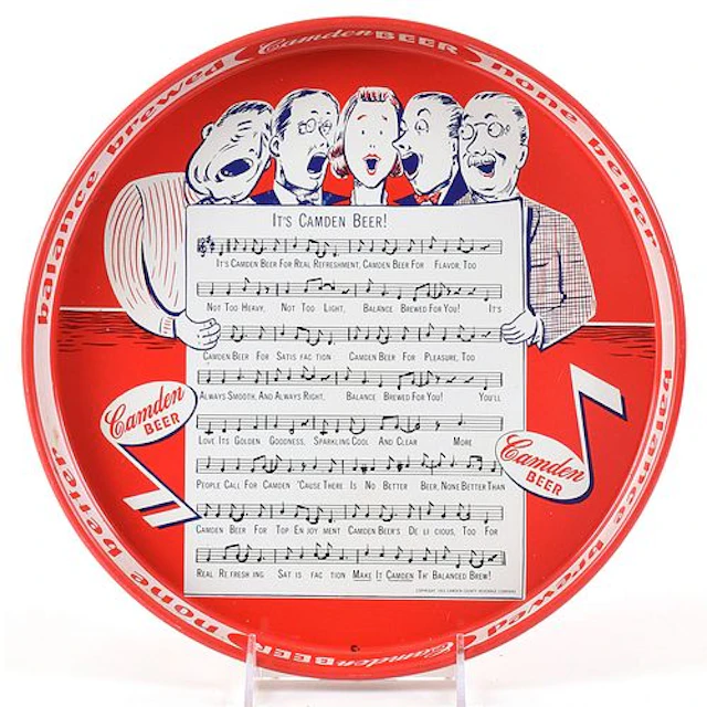 Camden Beer 1950s Serving Tray SHEET MUSIC THEME