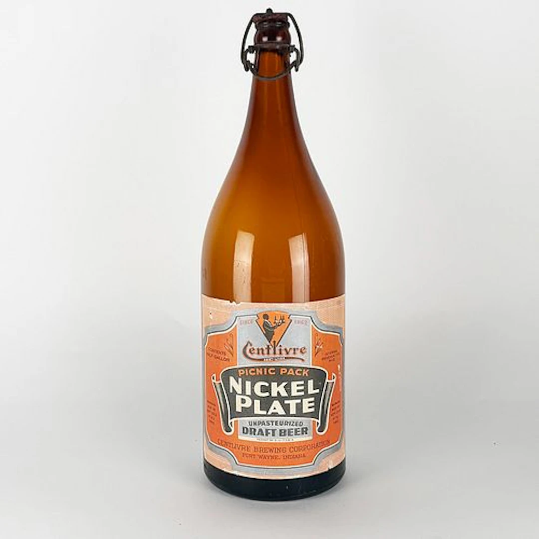 Nickel Plate Picnic Pack Half-Gallon Draft Beer Bottle, Centlivre
