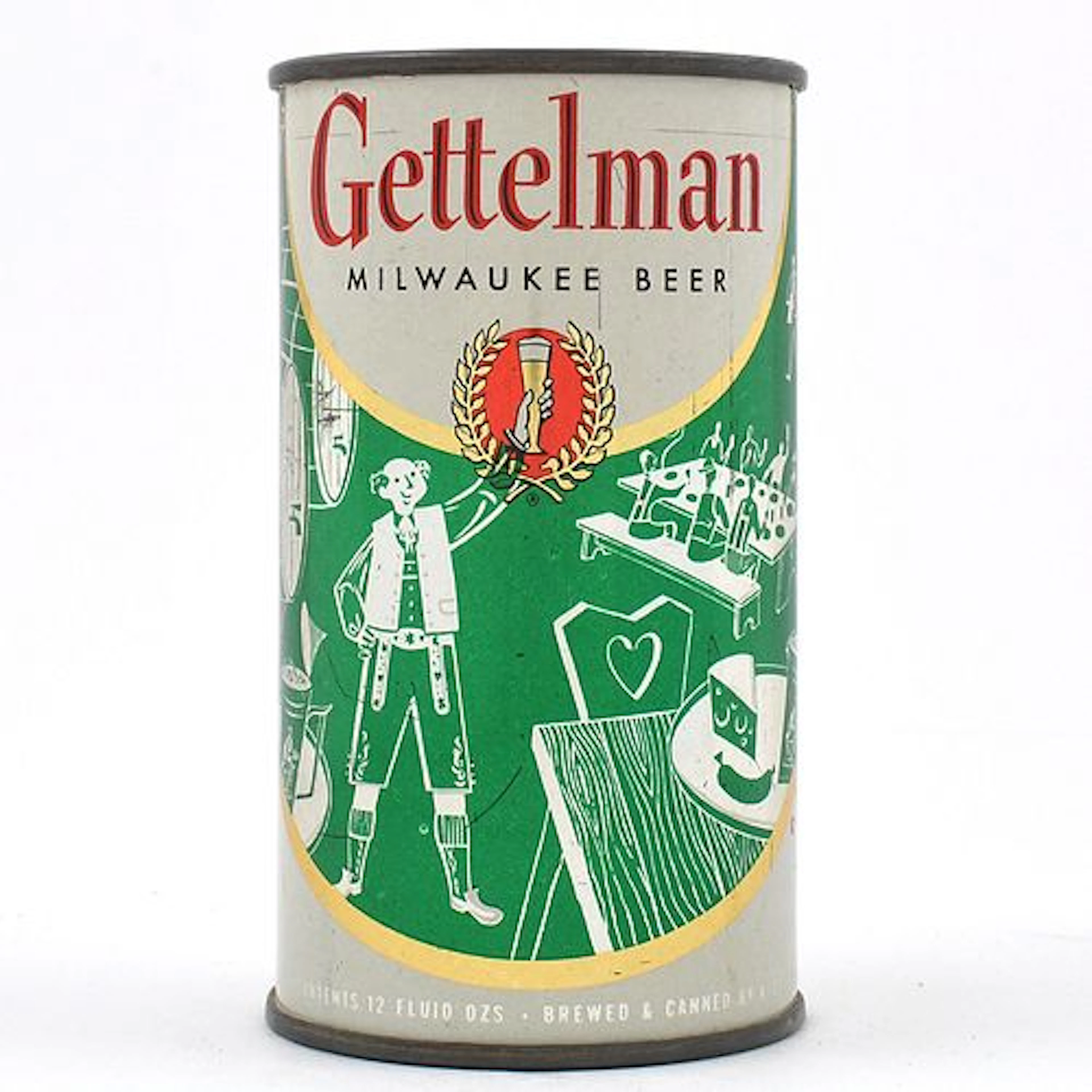 Gettelman Beer Set Flat Top OKTOBERFEST GREEN 69-16