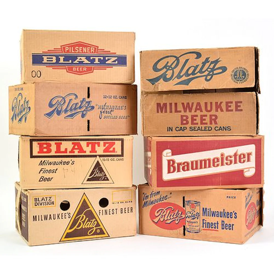 Cardboard Beer Can Cartons-Carriers Vintage 1930s-1950s LOT OF 7